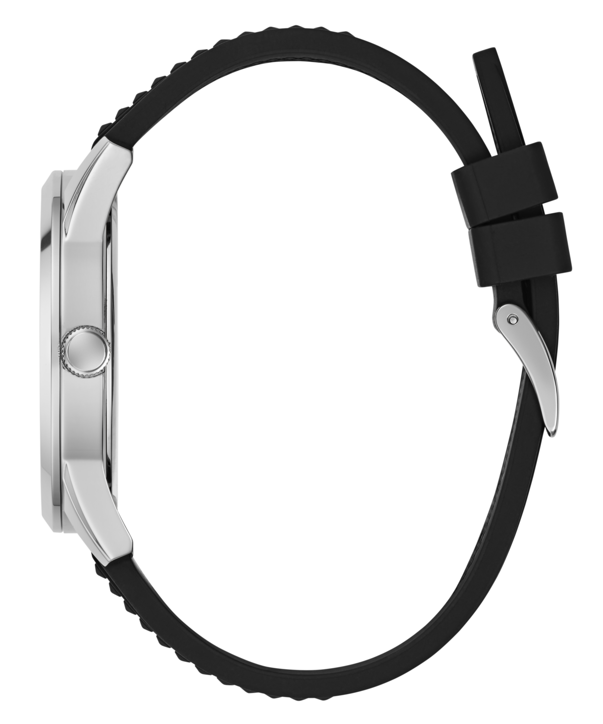 Guess Quarzuhr »MOGUL« Armbanduhr, Herrenuhr, Silikonarmband, analog
