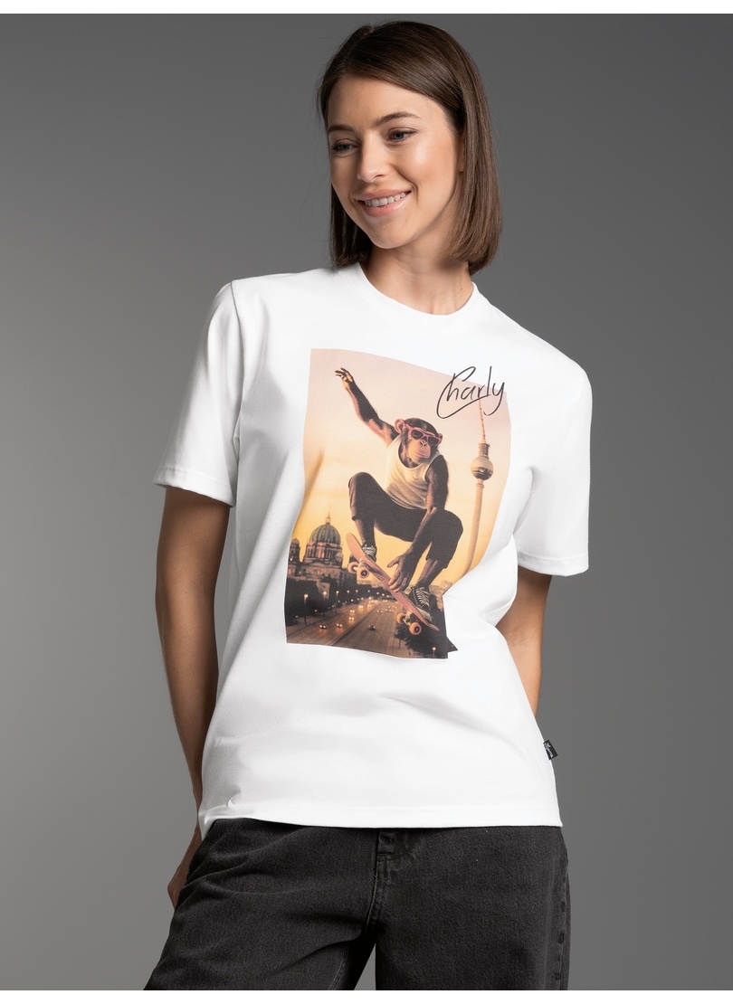 Trigema T-Shirt "TRIGEMA T-Shirt trigema Affe Charly Skateboard", (1 tlg.) günstig online kaufen