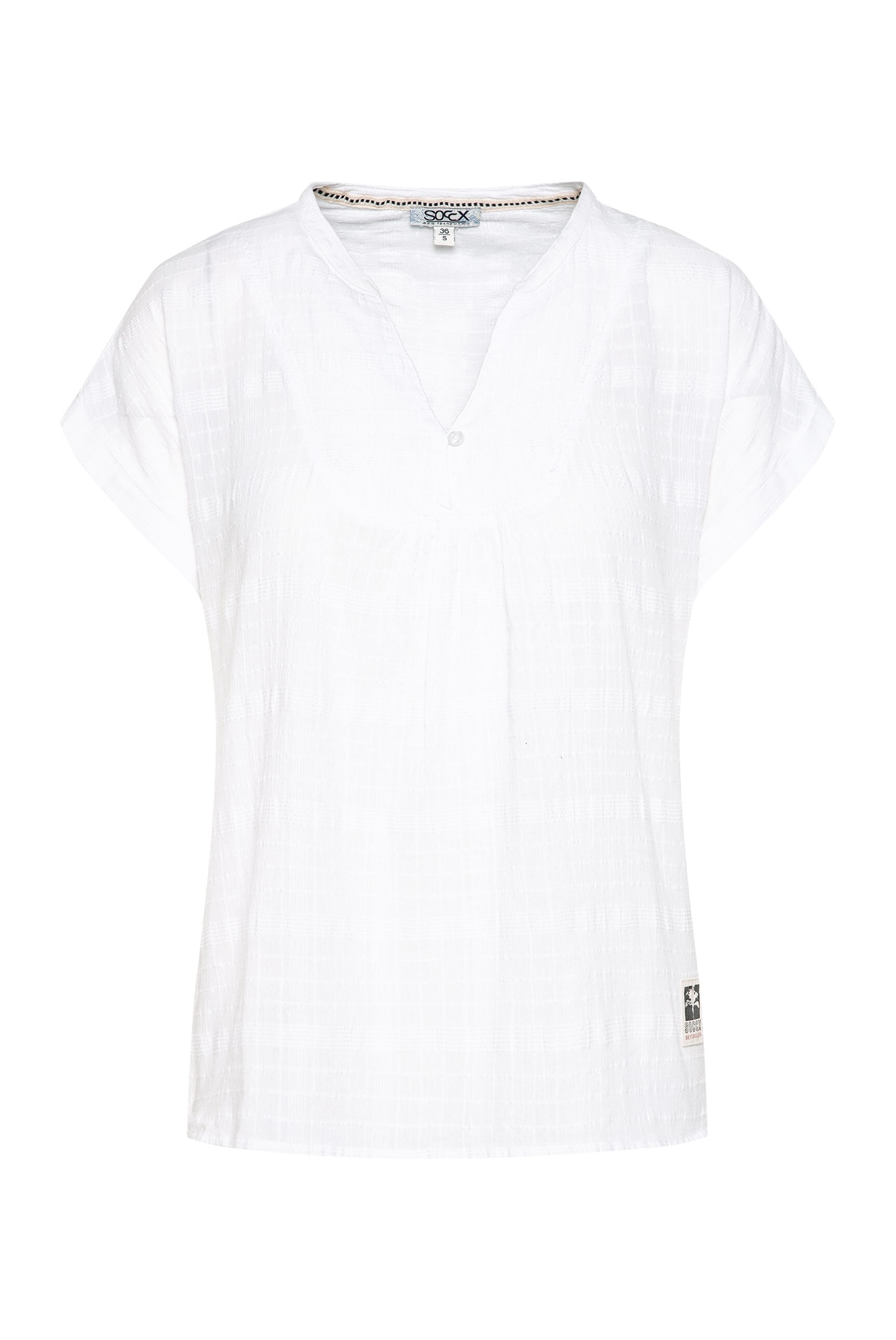 SOCCX Schlupfbluse, im Turn-Up-Look