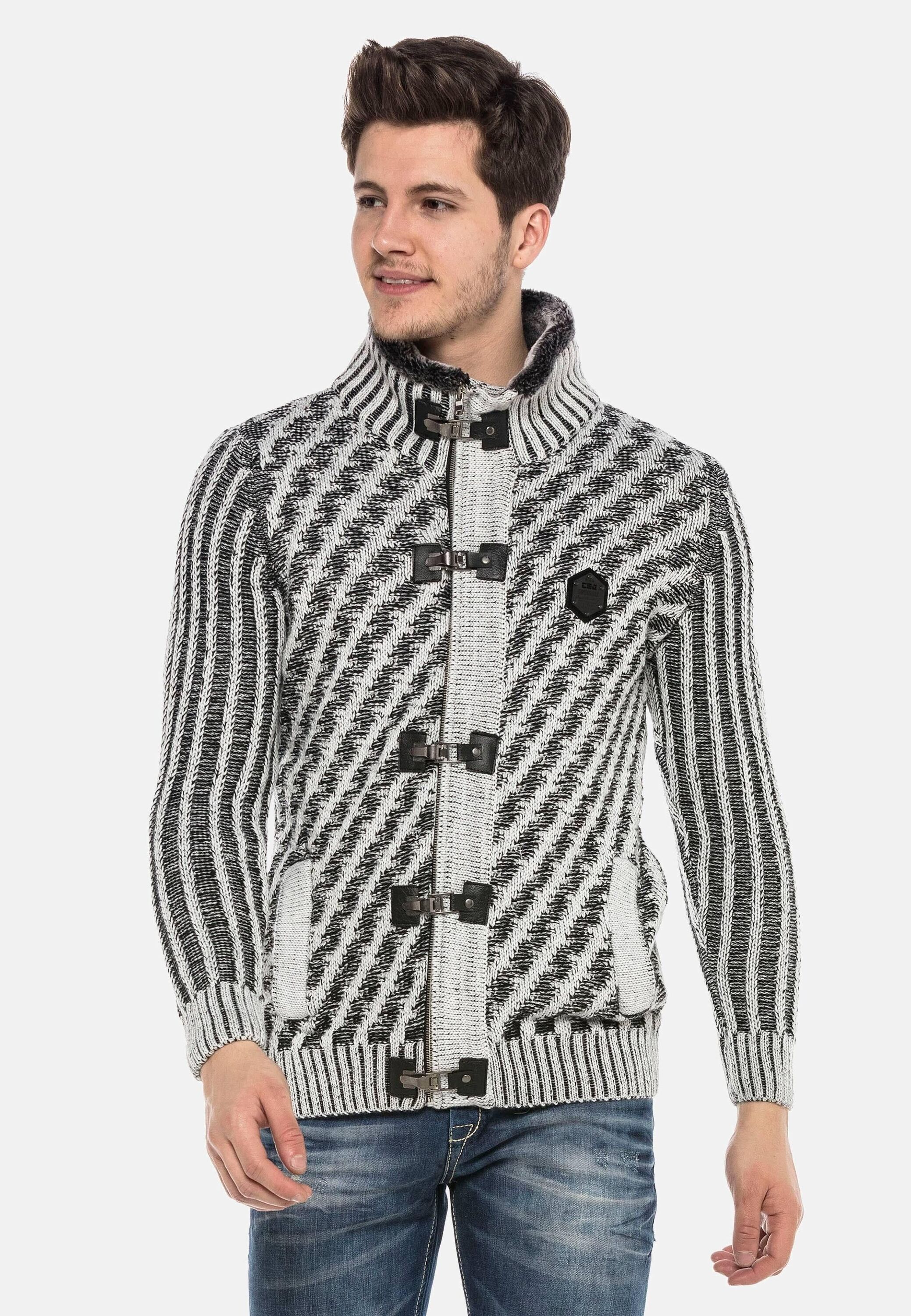 Thumbnail - Cipo & Baxx Strickpullover "Pullover", mit Verschlussschnalle, CP213