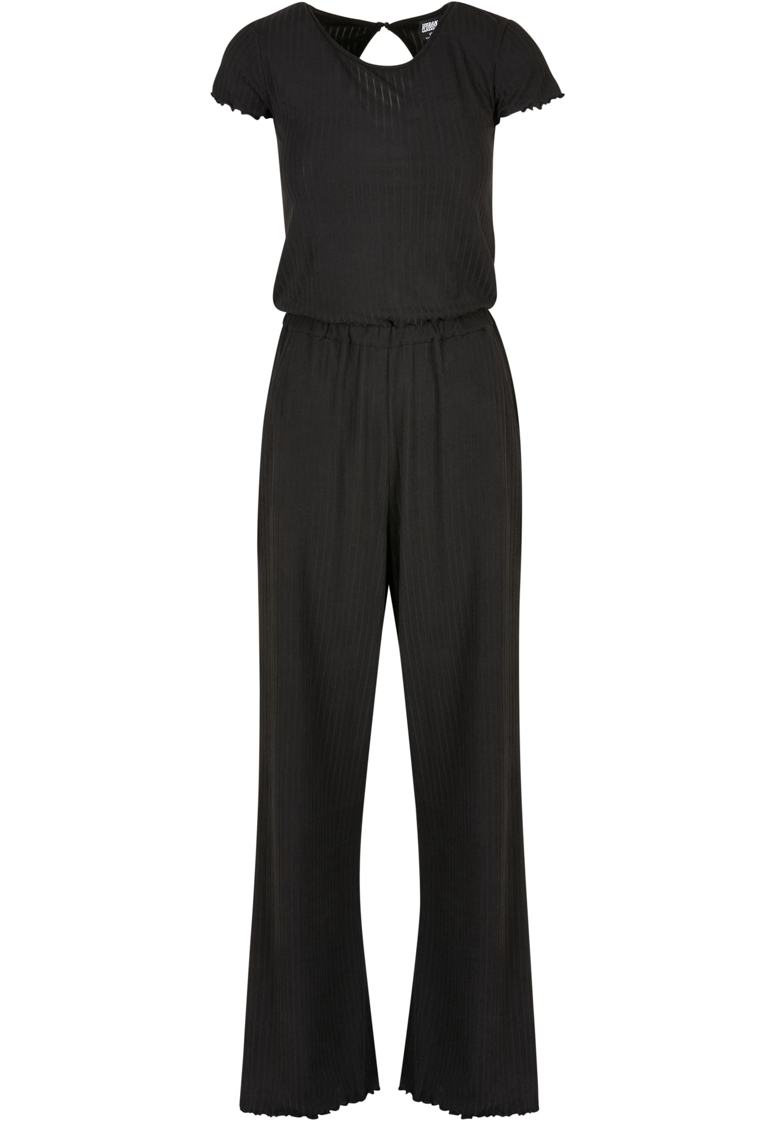 URBAN CLASSICS Jumpsuit "Urban Classics Damen Ladies Rib Wid Leg Jumpsuit", (1 tlg.)