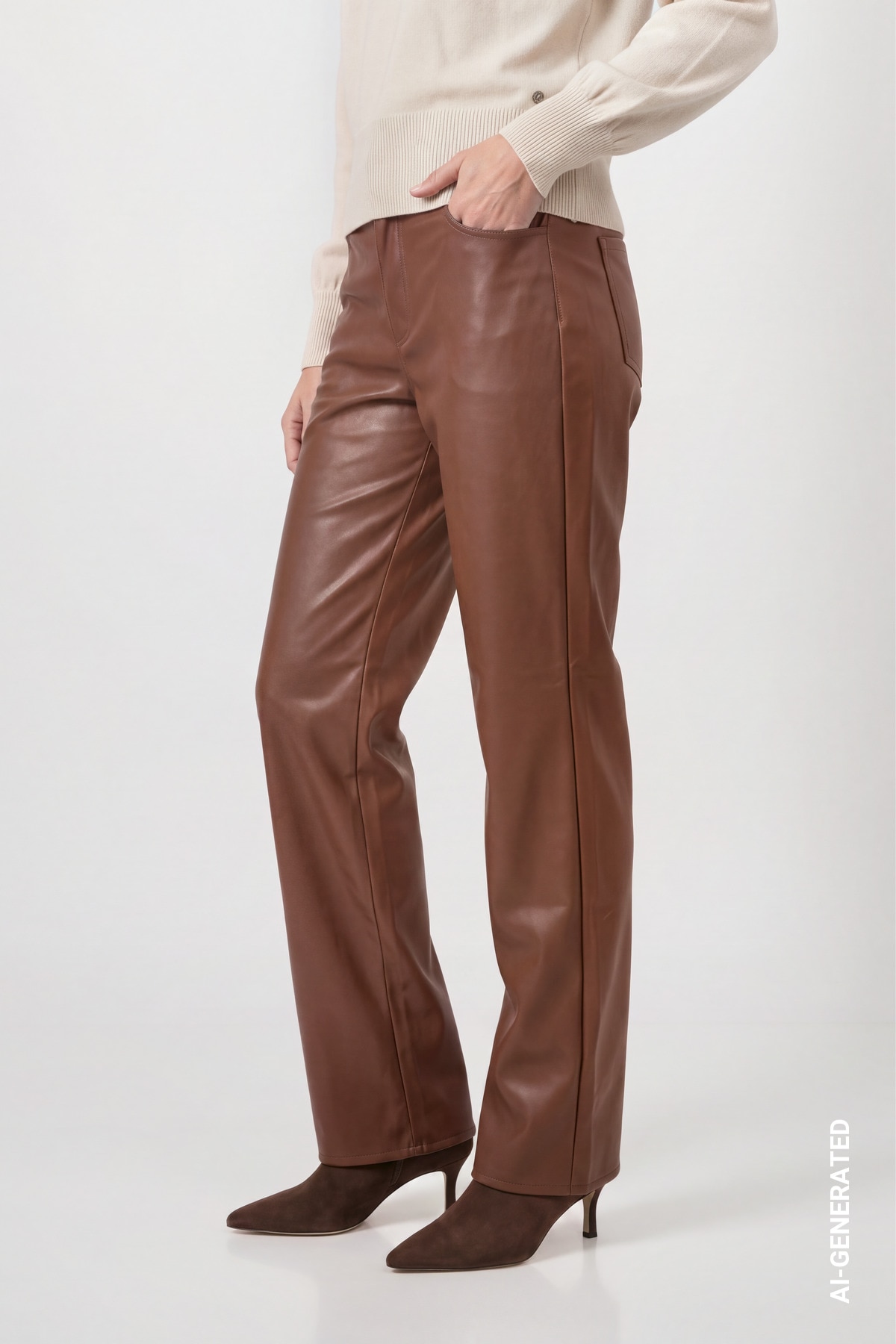 Monari Lederimitathose »Hose Lederimitat«  Regular fit mit praktischen Taschen