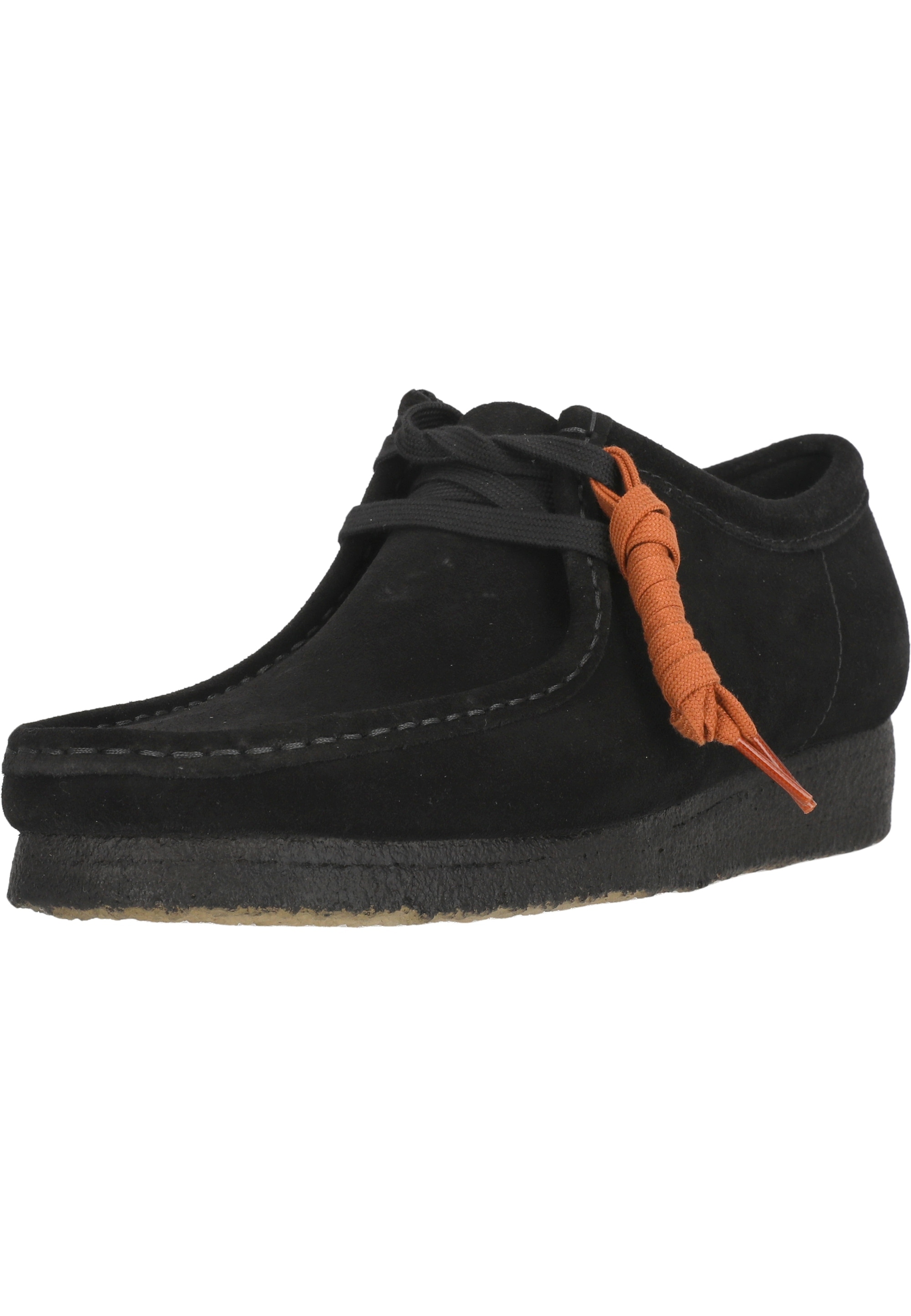 Clarks Schnürschuh "Wallabee Black" aus hochwertigem schwarzem Wildleder günstig online kaufen
