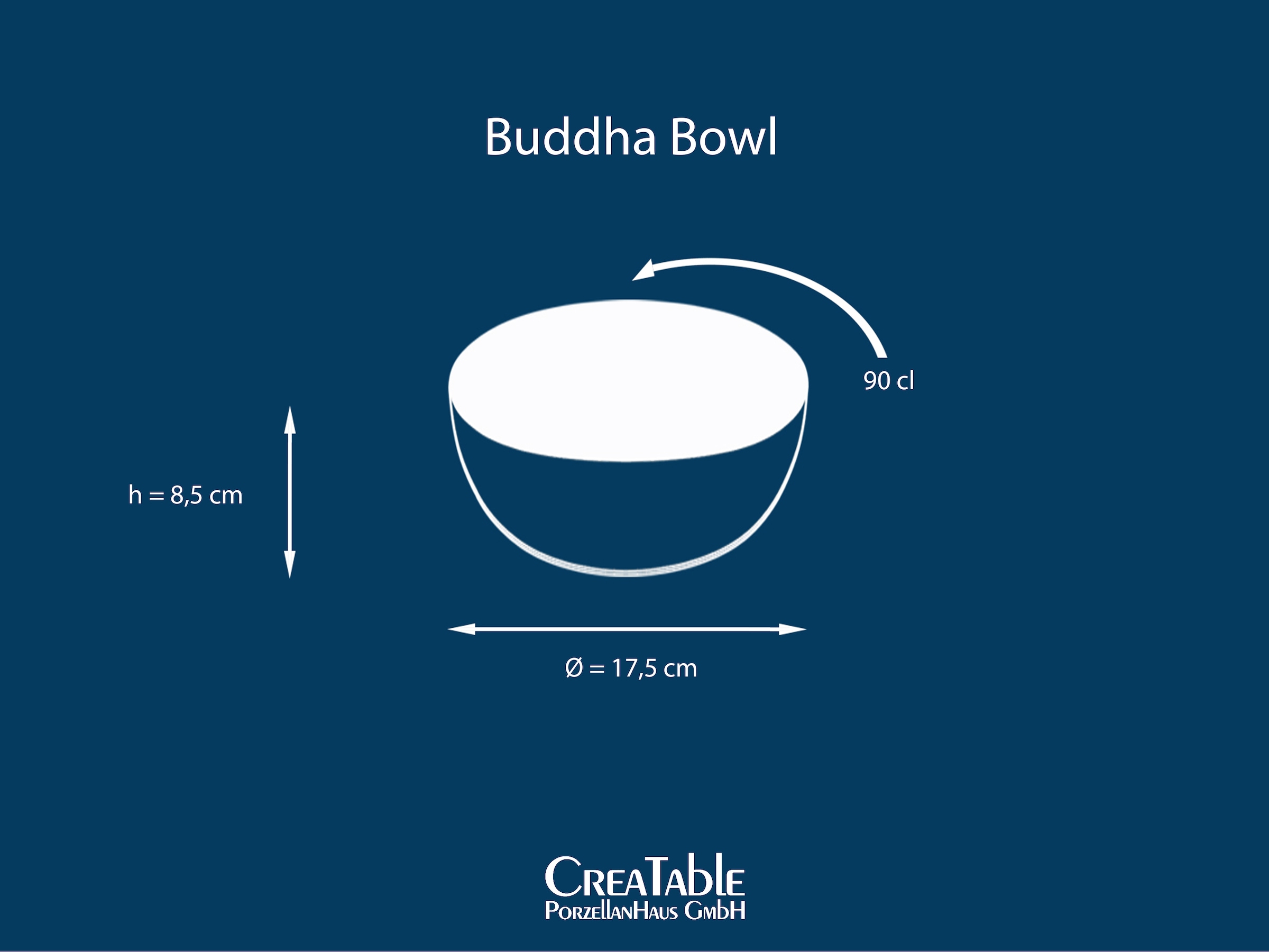 CreaTable Schale »Nature Collection, Buddha Bowl 4-tlg« 4 Stk. aus Steinzeug Handwerklicher Look, Vintage, Höhe 7,5 cm