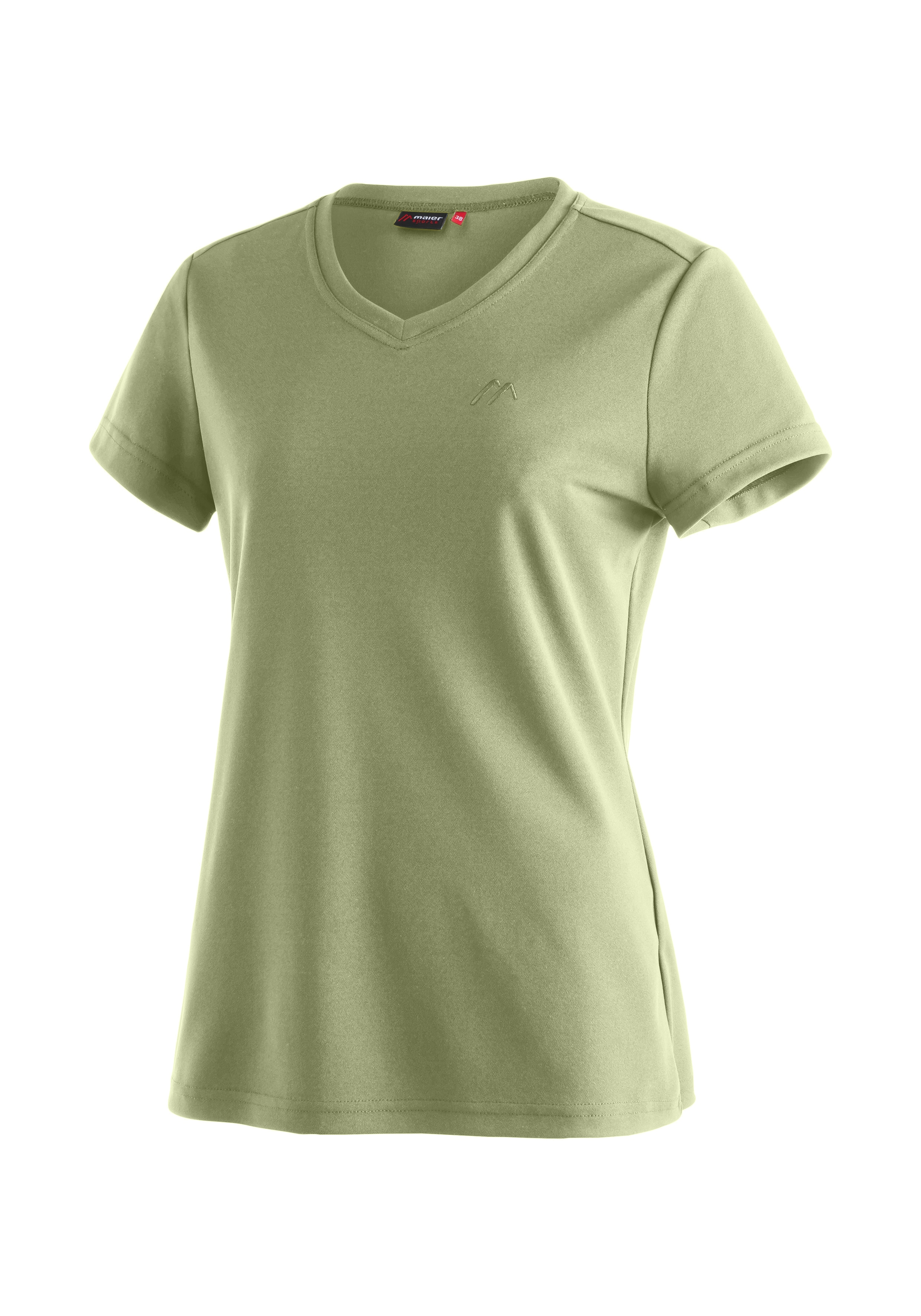 Maier Sports T-Shirt "Trudy" Damen Kurzarmshirt, leichtes Sommer Funktionsshirt, V-Ausschnitt