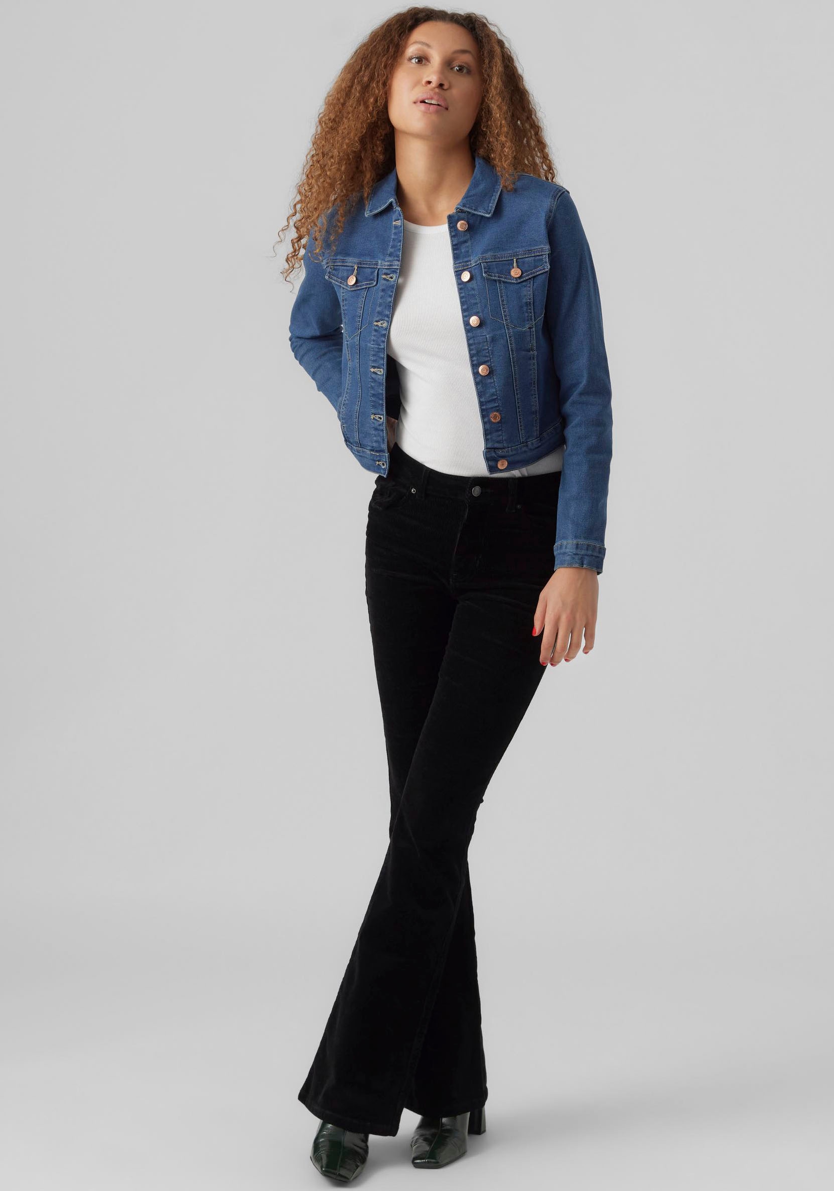 Vero Moda Jeansjacke "VMLUNA LS SLIM DNM JACKET MIX GA NOOS"