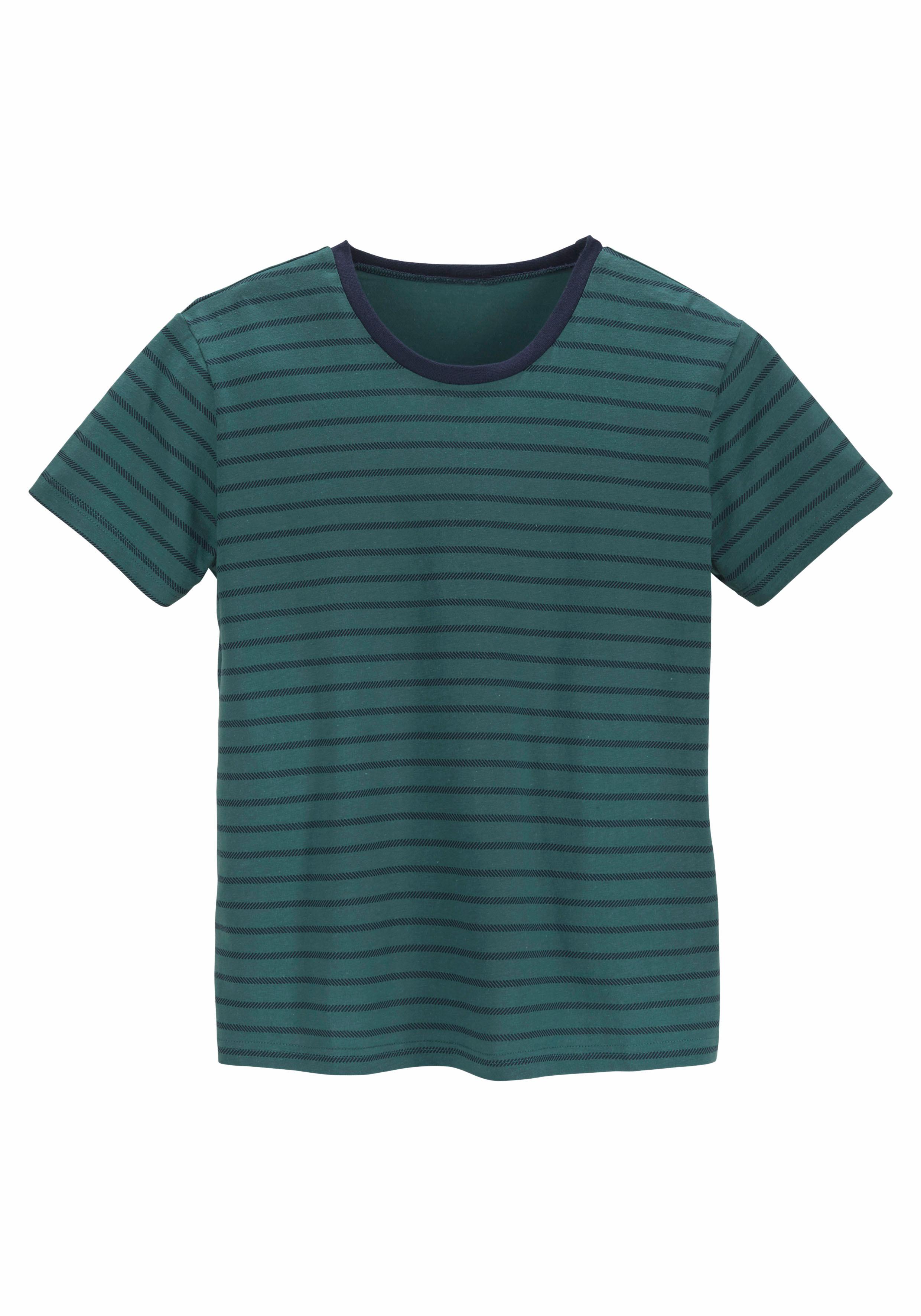 Thumbnail - le jogger Pyjama 1 Stück, 2 tlg. Schlafanzug mit gestreiftem Oberteil