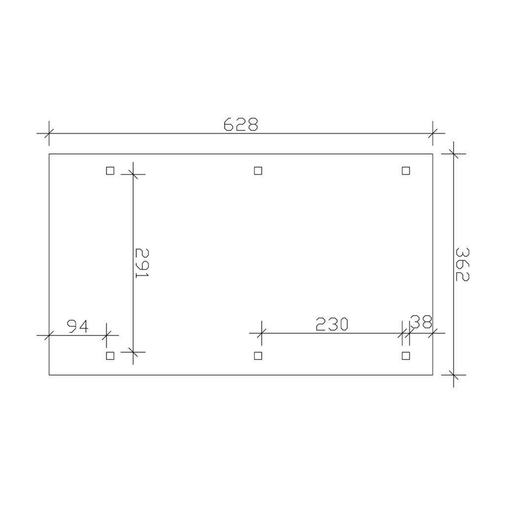 Skanholz Einzelcarport »Wendland«, Leimholz-Nordisches Fichtenholz, 291 cm, braun