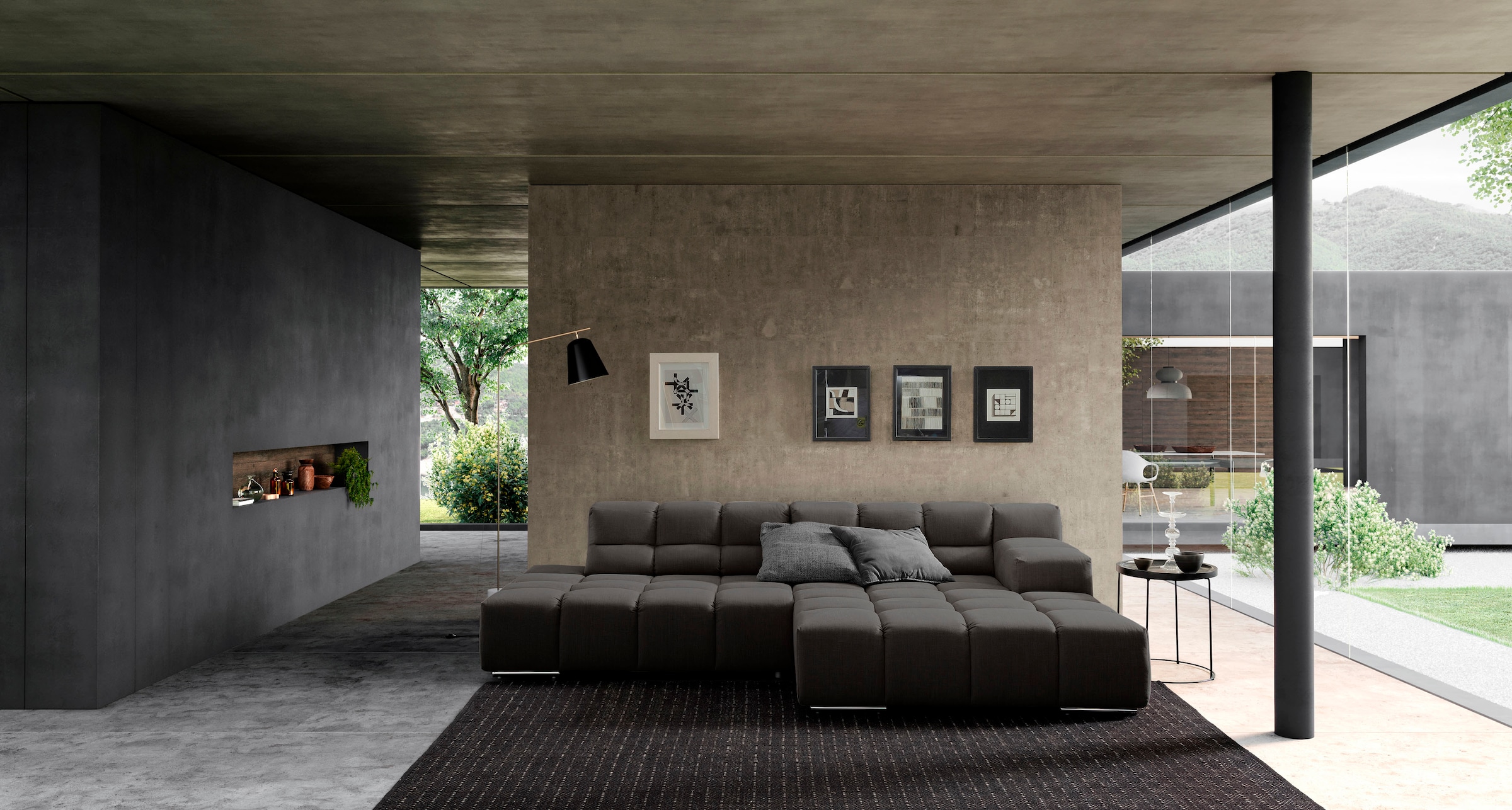 designwerk Ecksofa "Temple L-Form, tolles Designsofa", mit Sitztiefenverste günstig online kaufen