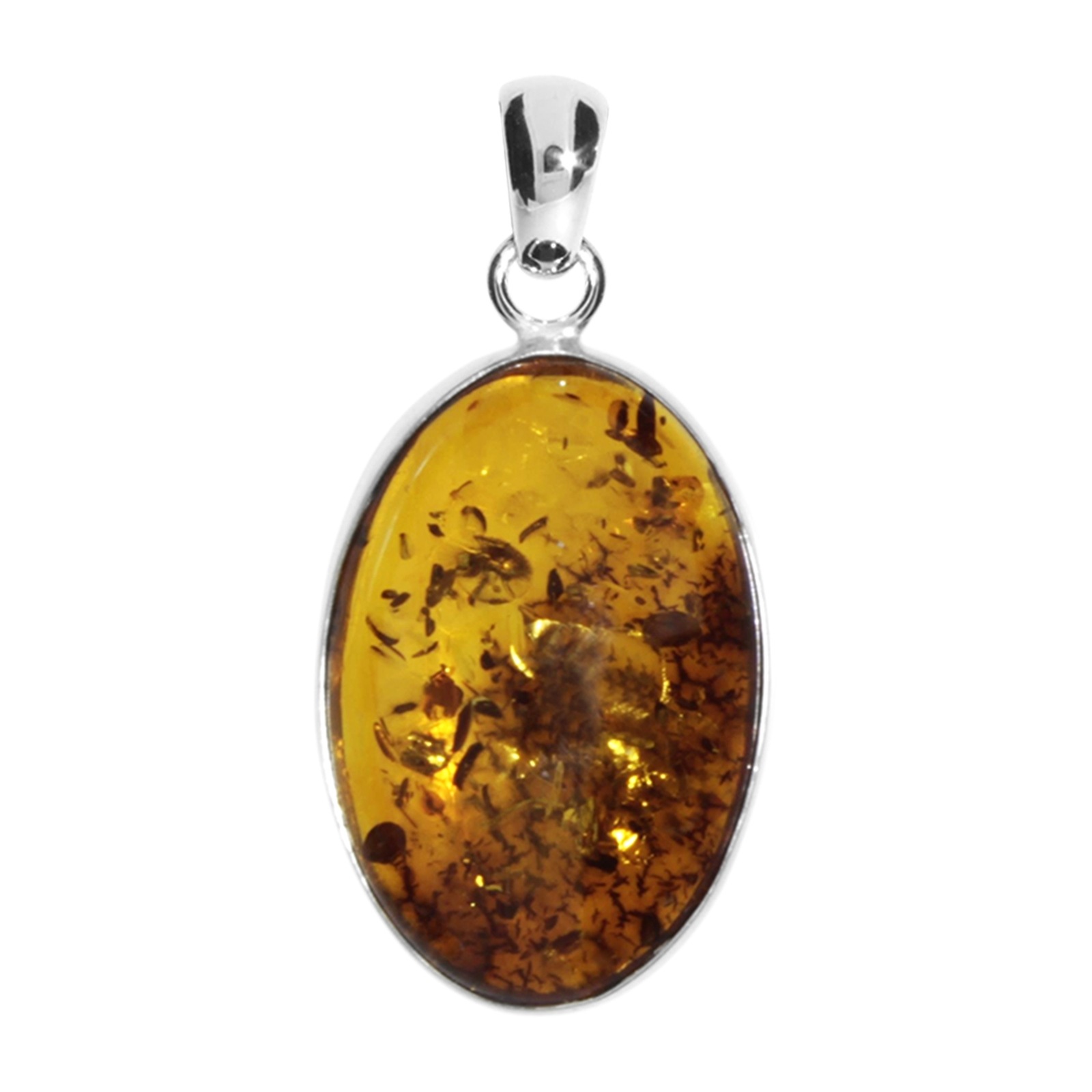Kettenanhänger OSTSEE-SCHMUCK "Ostsee-Schmuck Anhänger Classic 24 x 16 mm", weiß, Schmuckanhänger, Damen, 24 x 16mm, Silber 925 (Sterlingsilber), 2,6 g, Kettenanhänger 4