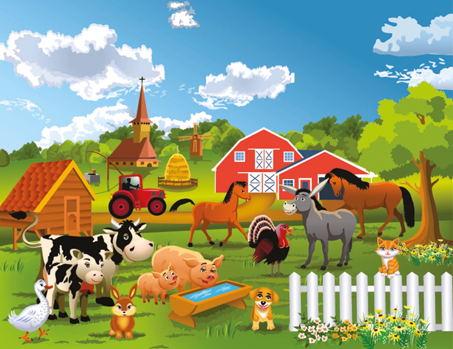 Papermoon Fototapete "Farm, Bauernhof" glatt