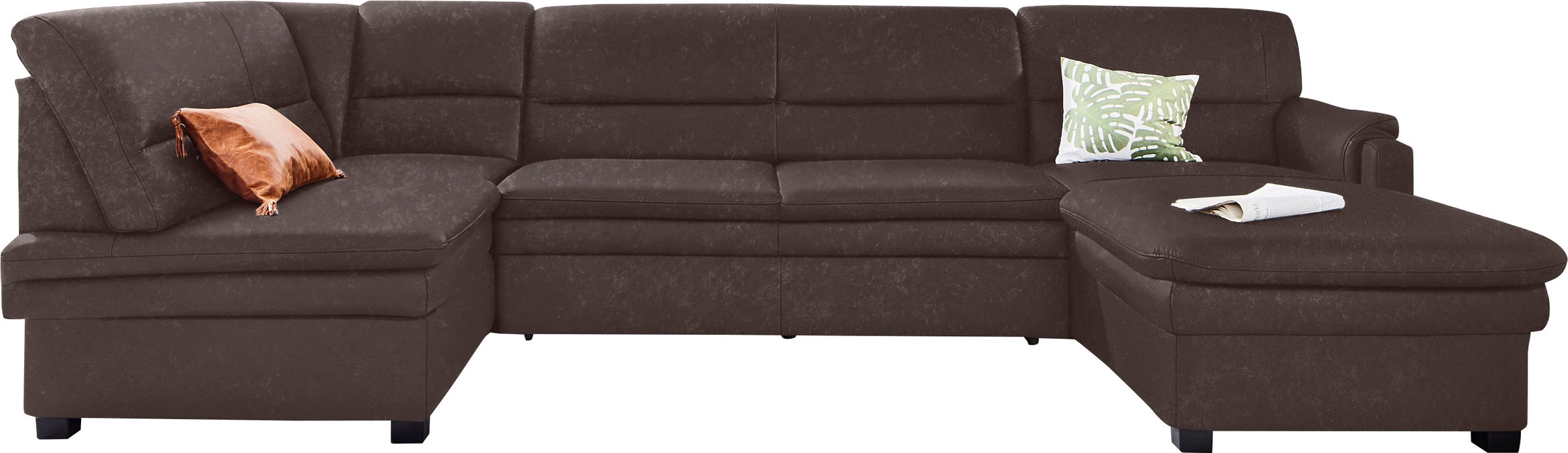 sit&more Wohnlandschaft »Pisa U-Form«, mit Federkern, wahlweise mit Bettfunktion
