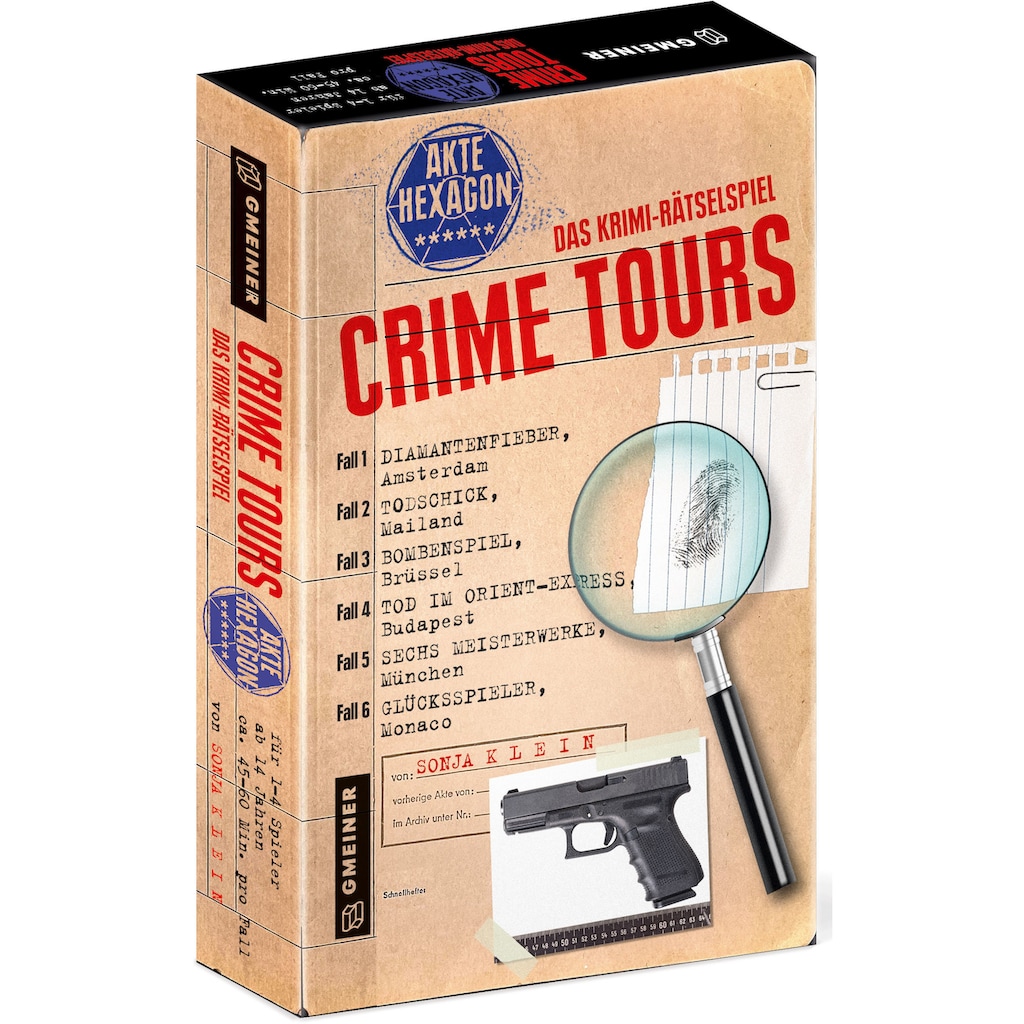 GMEINER Spiel »Crime Tours - Akte Hexagon«