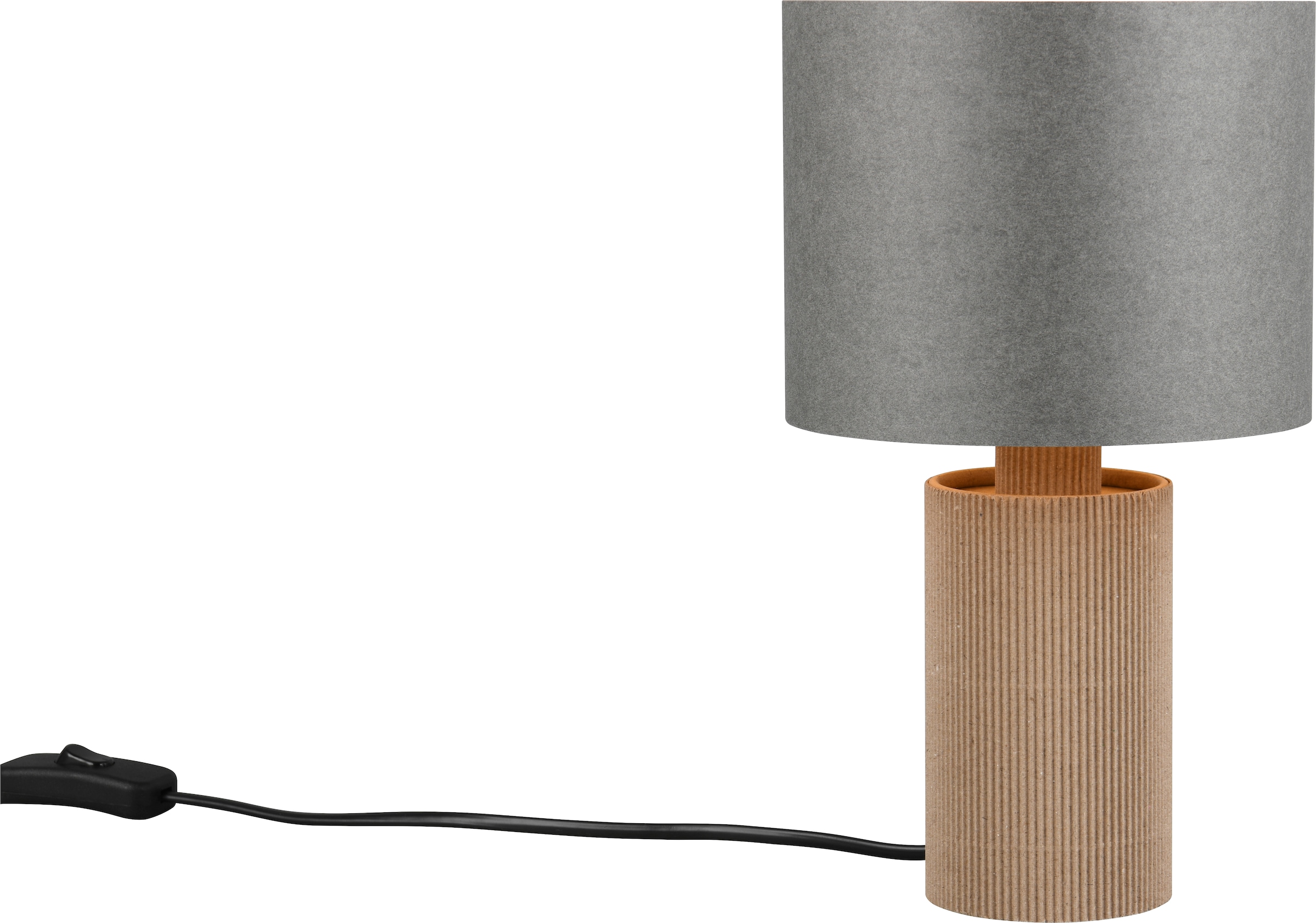 TRIO Leuchten Tischleuchte »CANIO, Tischlampe aus Bambus+Pappe, exkl. Leuchtmittel max 40W« E14 1 Stk. warmweiß - kaltweiß Schnurschalter, Nachttischlampe Schlafzimmer