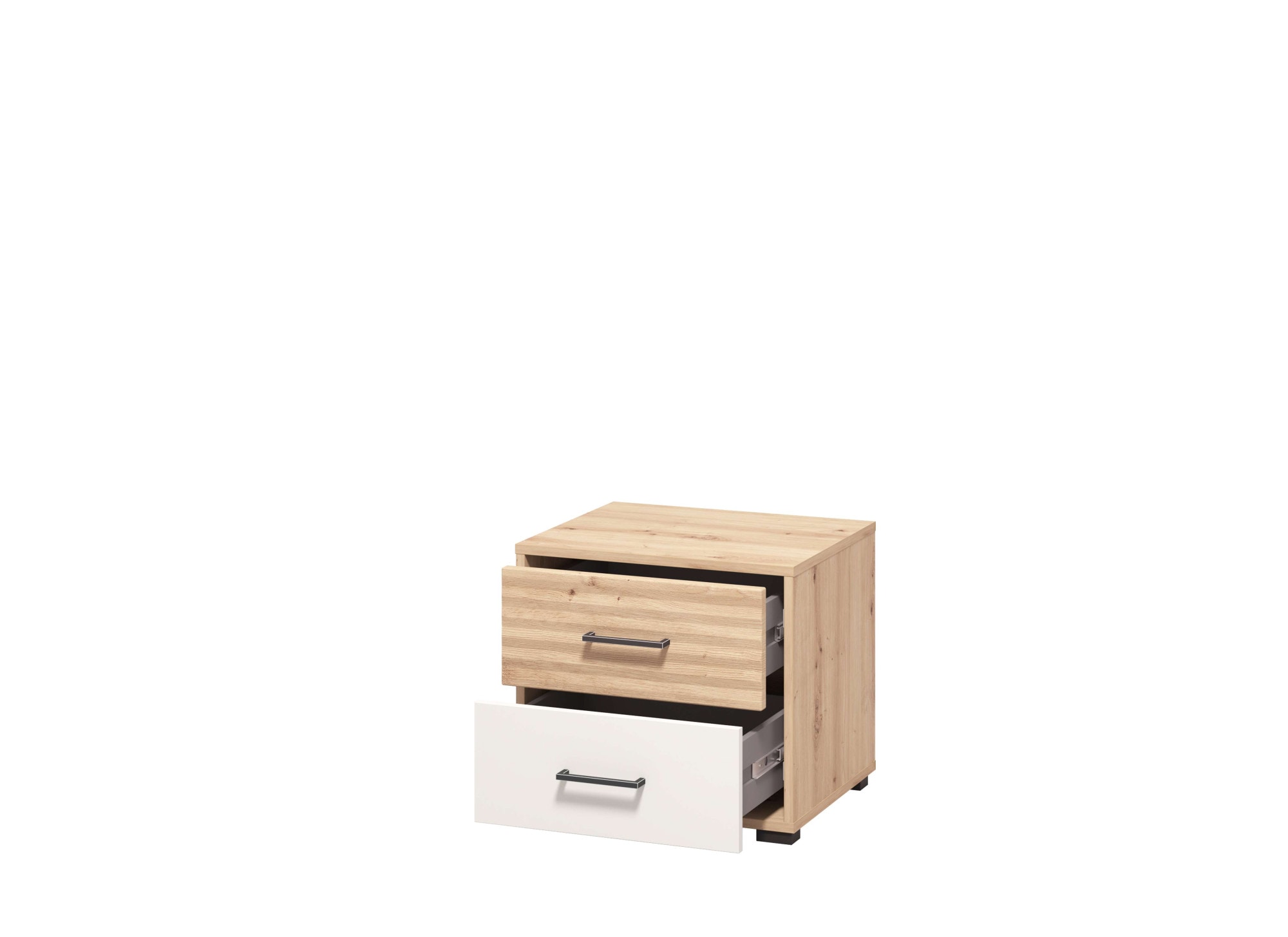 INOSIGN Nachtkommode »Modena Nachtschrank Nachttisch mit 2 oder 3 Schubladen«, FSC®-Zerifiziert Trendfarbe cashmere, ideal für kleine Räume