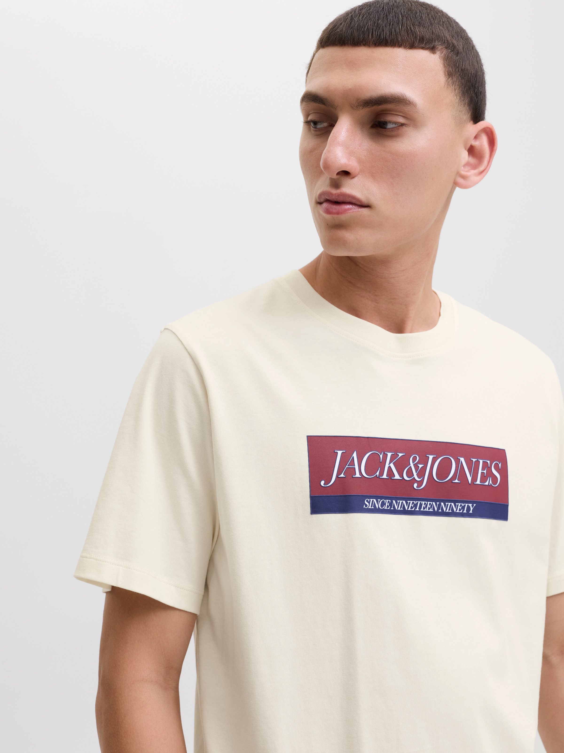 Jack & Jones T-Shirt "JORINWOOD BLOCK BRANDING TEE SS CN" günstig online kaufen
