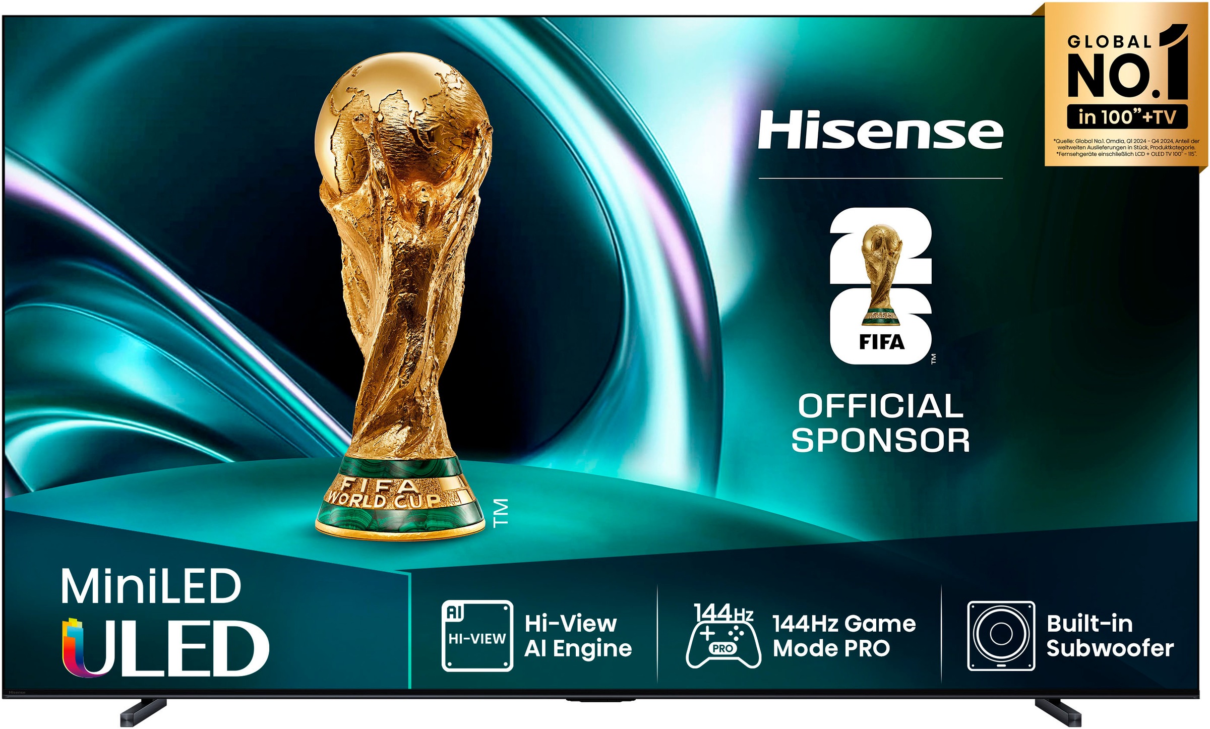 HISENSE QLED Mini LED-Fernseher "85U7Q", 85 ′′, transparent, Fernseher, 4K UHD Mini LED