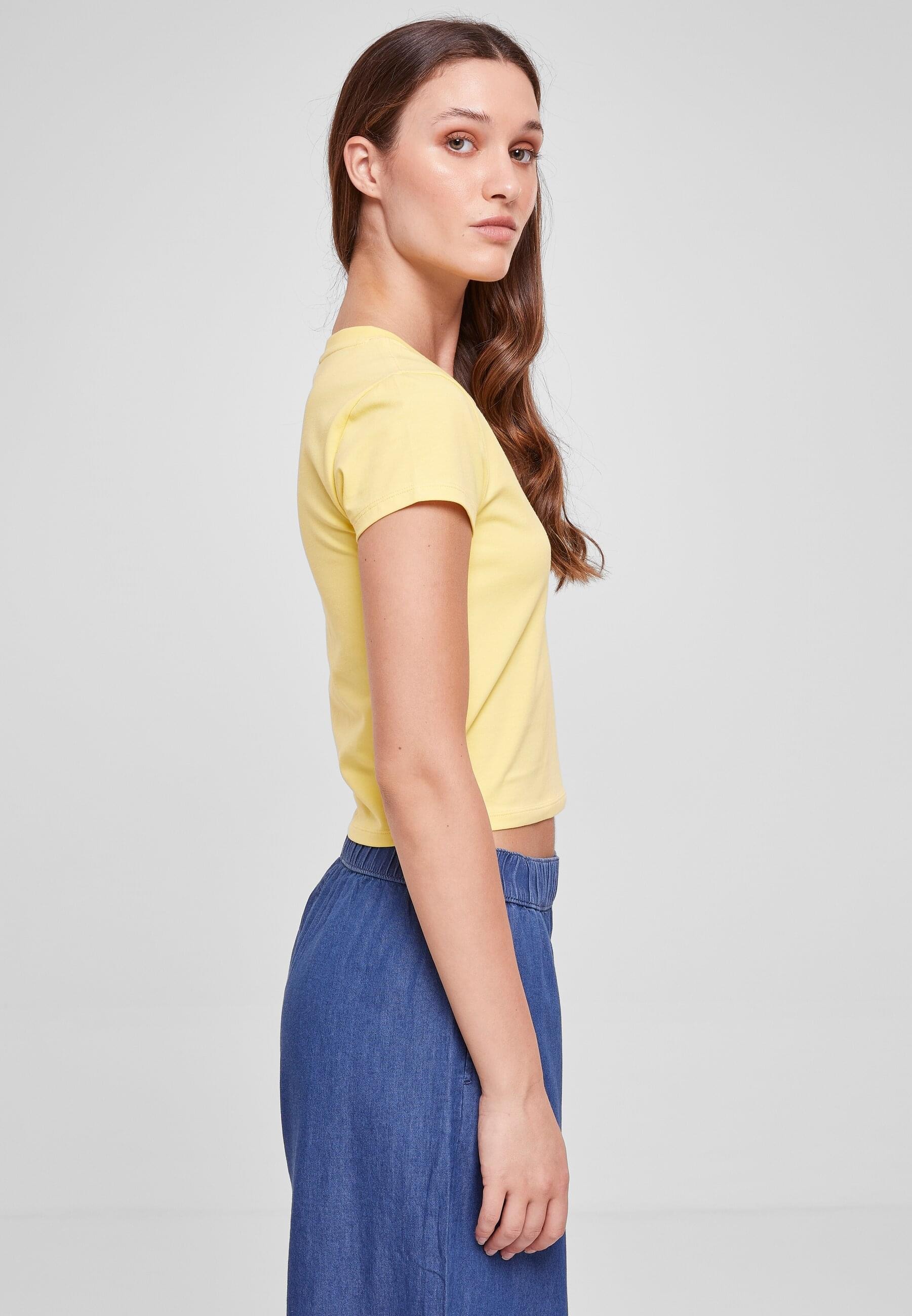 URBAN CLASSICS T-Shirt »Urban Classics Damen Ladies Stretch Jersey Cropped Tee«