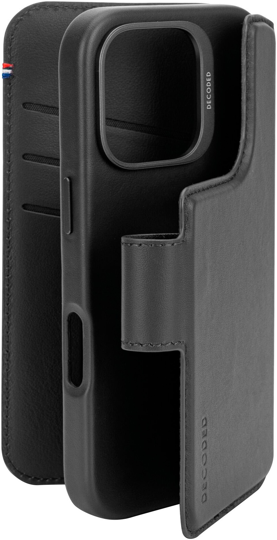 DECODED Smartphone-Hülle »Leather Detachable Wallet iPhone 16 Pro«, Smartphones