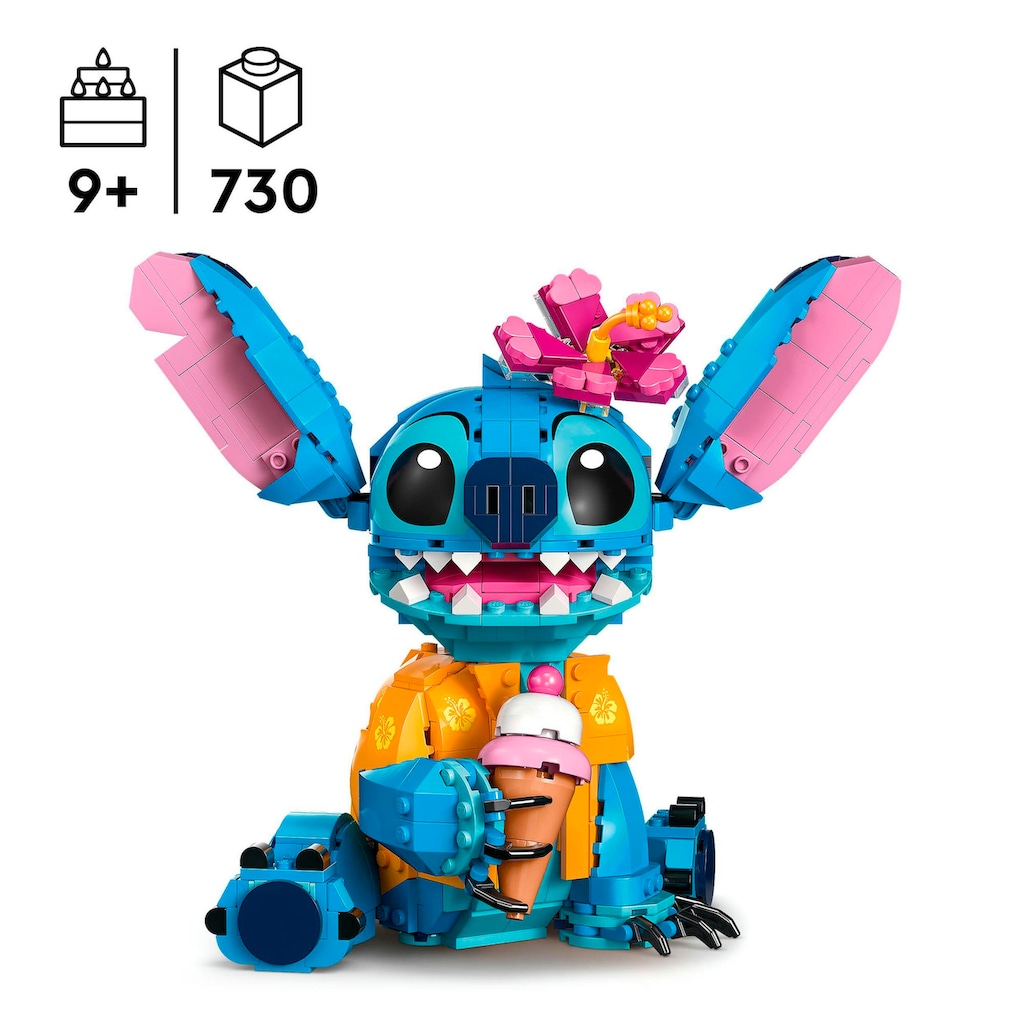 LEGO® Konstruktionsspielsteine »Stitch (43249), LEGO® Disney Classic«, (730 St.), Made in Europe