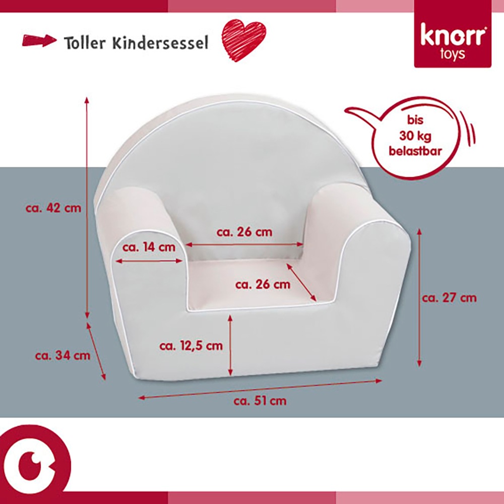 Knorrtoys® Sessel »Teddy pink«, für Kinder; Made in Europe