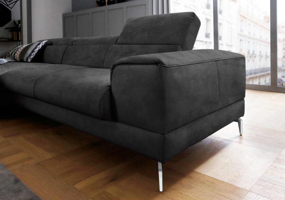 Thumbnail - W.SCHILLIG Ecksofa "piedroo, Designsofa mit tollem Sitzkomfort, bequem und elegant, L-Form", Kopfteilverstellung, wahlwe...