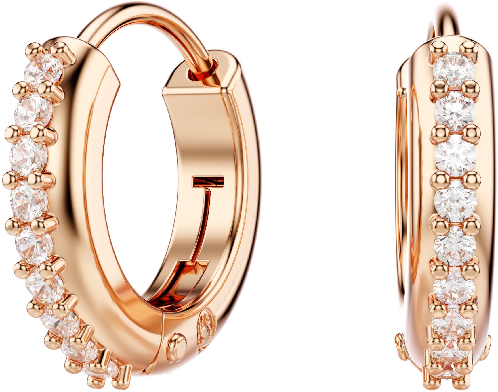 Swarovski Paar Creolen »Schmuck Geschenk Matrix Ohrringe«, mit Swarovski® Zirkonia (synth.)