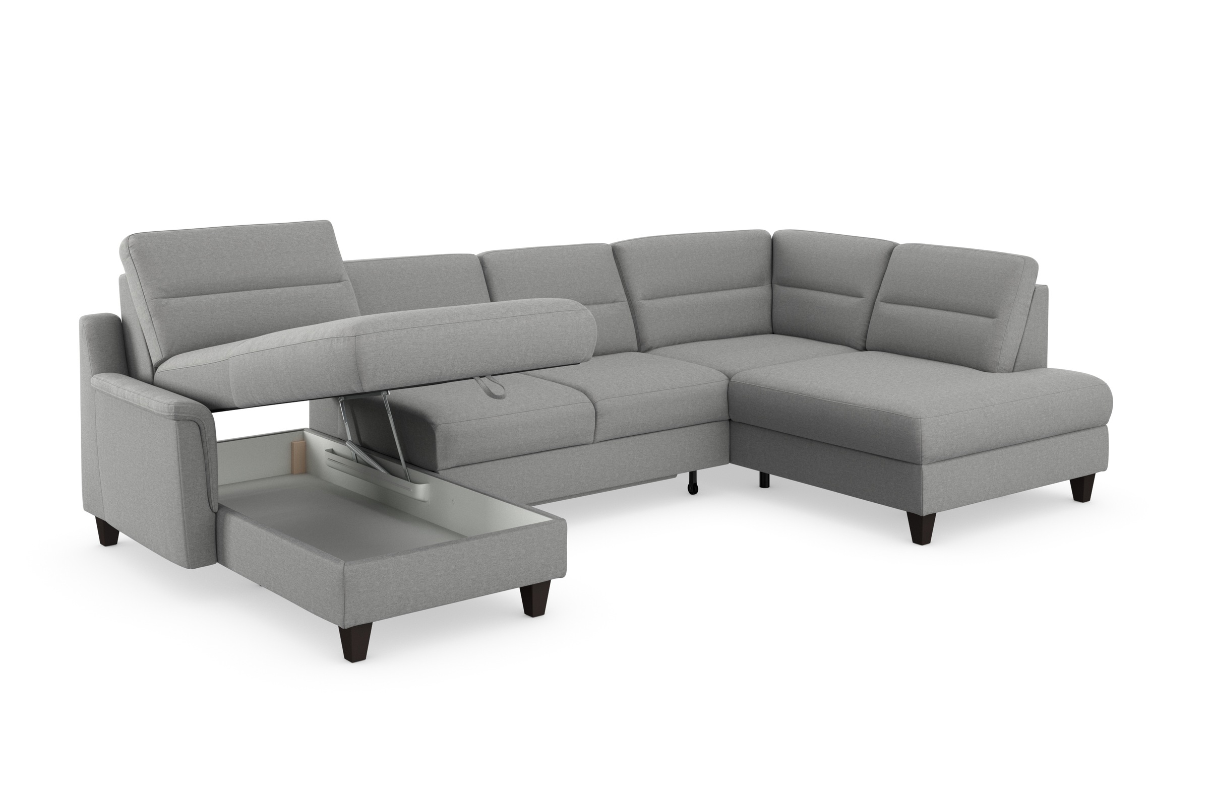 sit&more Wohnlandschaft »Farö U-Form«, inklusive Federkern, wahlweise mit Bettfunktion und Bettkasten