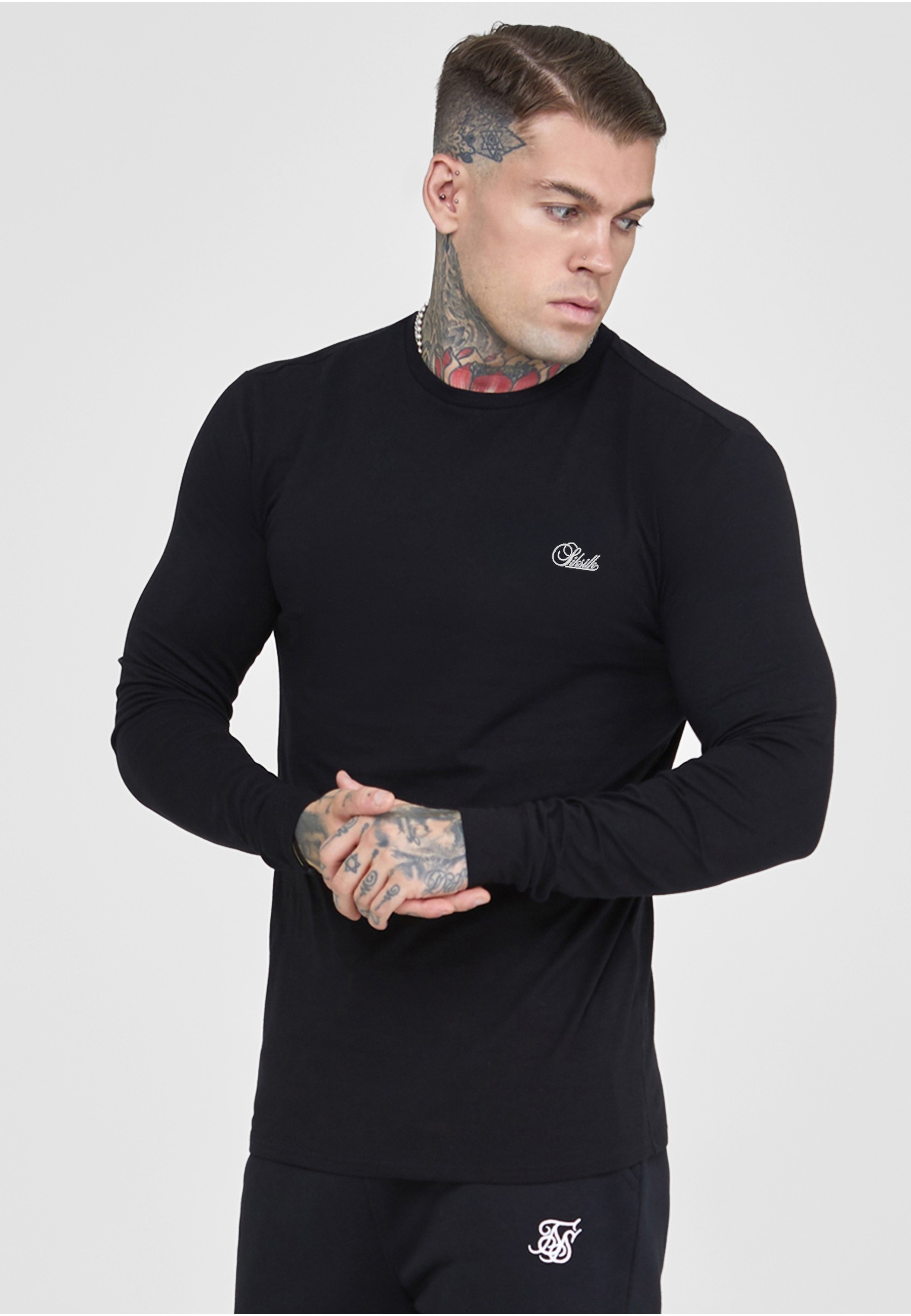 Siksilk Langarmshirt »SikSilk Essentials LS T-Shirt« 1