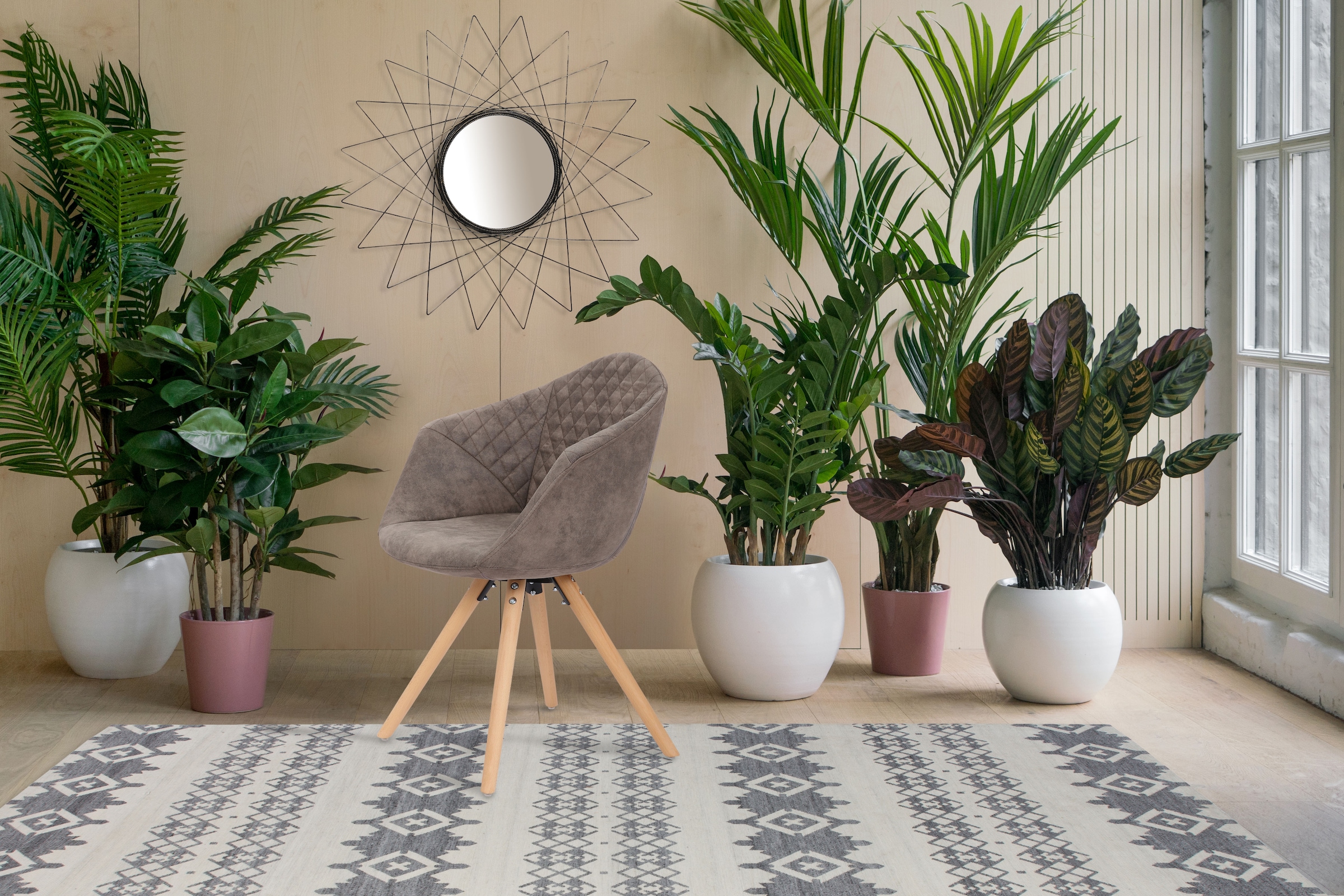 Kayoom Polsterstuhl "Stuhl Chadwick 110 2er-Set, stilvolles Design, in Natu günstig online kaufen
