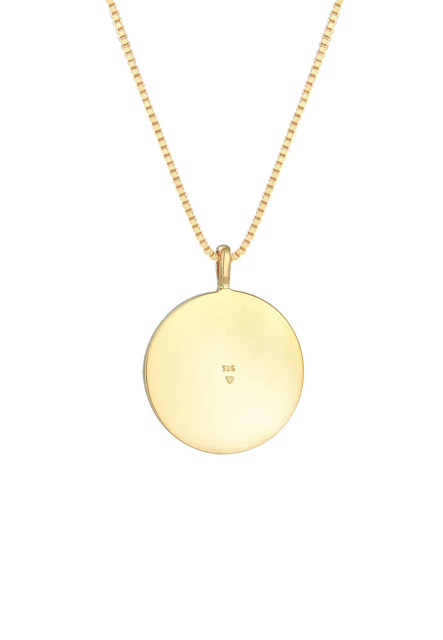 Elli Kette mit Anhänger »Münze Sonne Mond Stern Vintage 925 Silber«