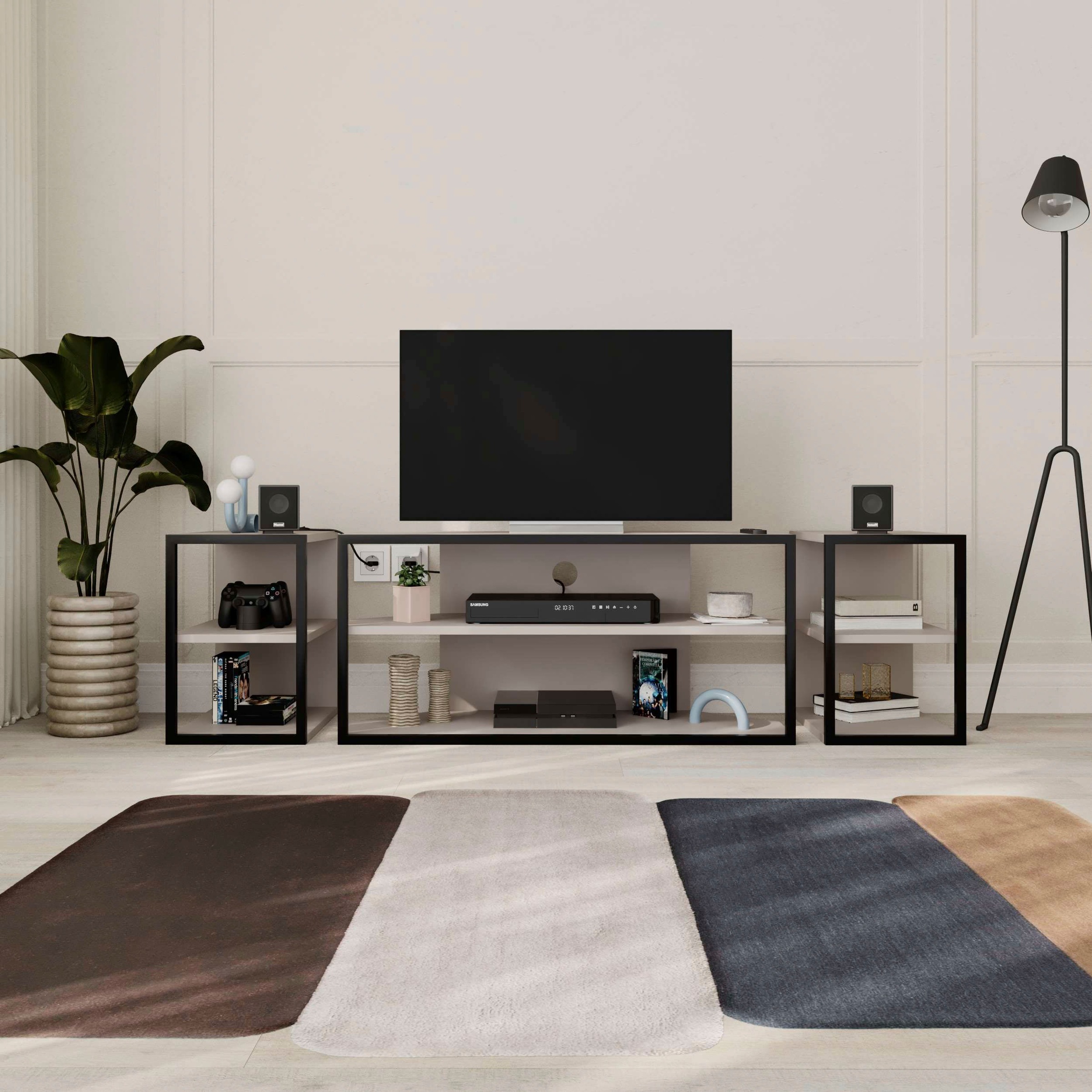 Decortie TV-Schrank "Echo TV Schrank", (Packung), Einfache Montage,Platzspa günstig online kaufen