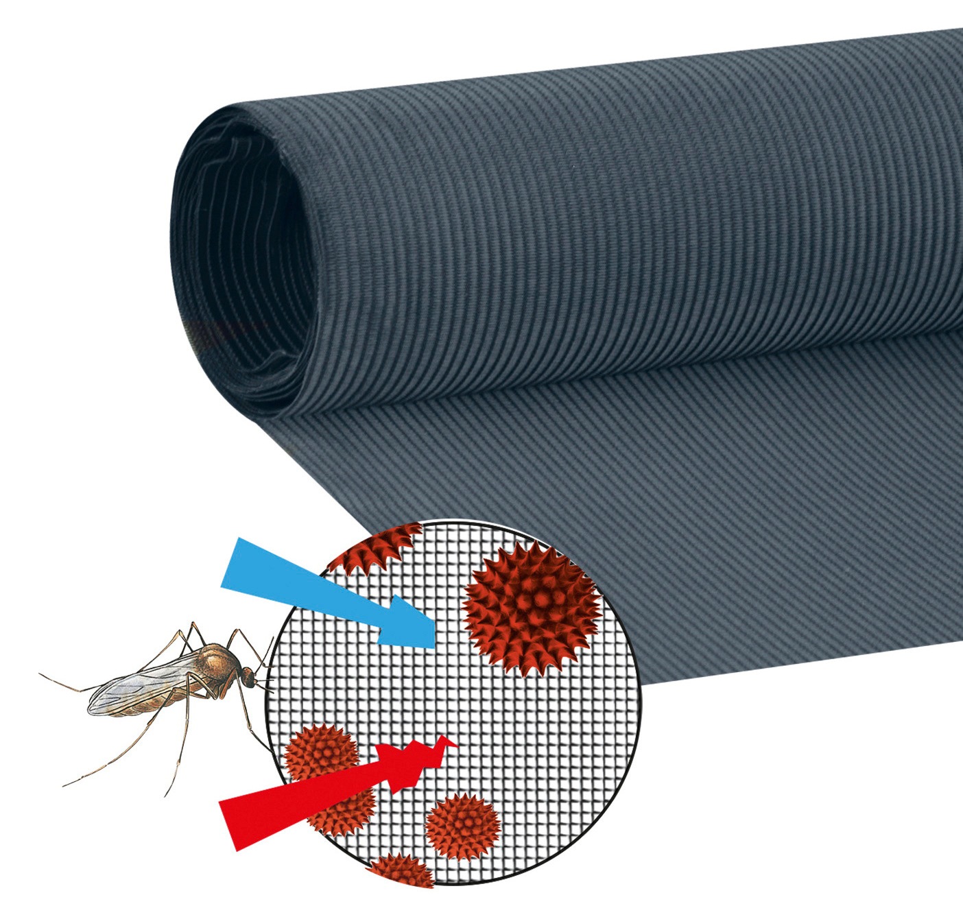 Windhager Z20 Replacement Mosquito Net Roll Anthracite 120x150cm 3