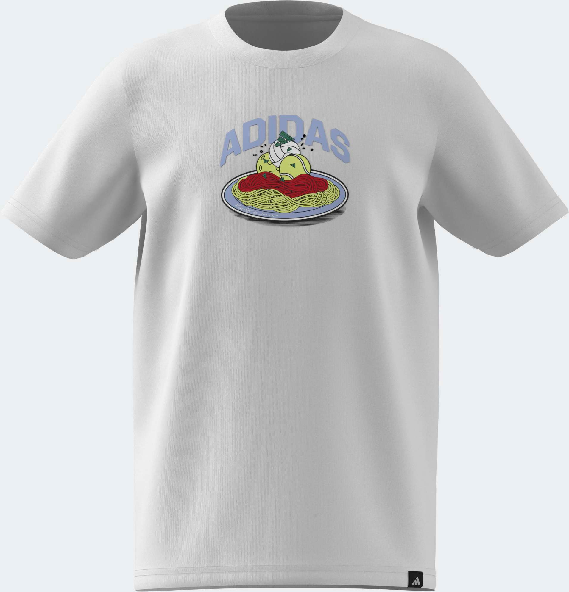 adidas Sportswear T-Shirt "PASTA GRAPHIC JUNIOR" mit auffälligem Grafikprint zum Thema Essen, aus Baumwolle, für Kinder