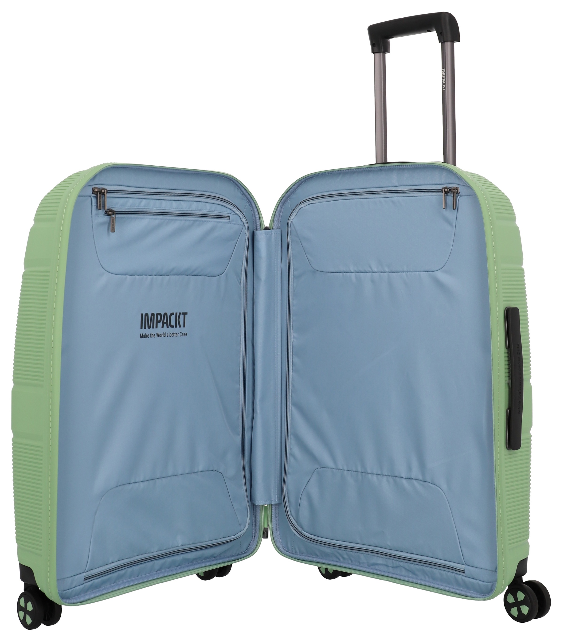 IMPACKT Hartschalen-Trolley »IP1, verschiedene Größen und Farben«, 4 Rollen, Hartschalen-Koffer vegan Koffer Reisegepäck USB-Port TSA Zahlenschloss