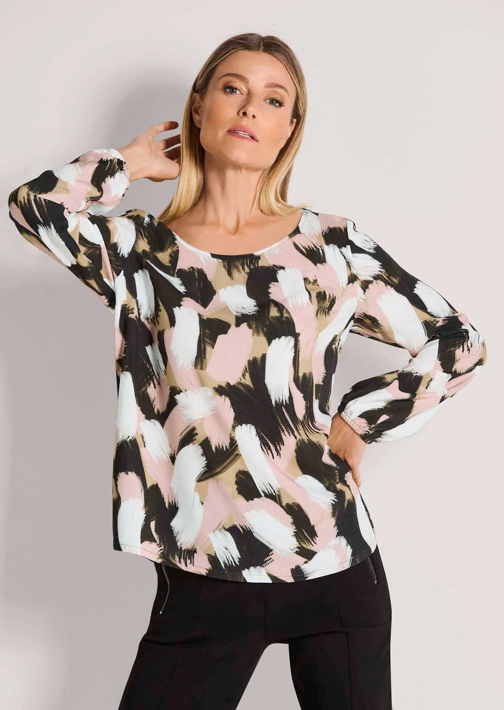 MADELEINE Schlupfbluse »Blusenshirt Viskosebluse mit Unikat-Print«