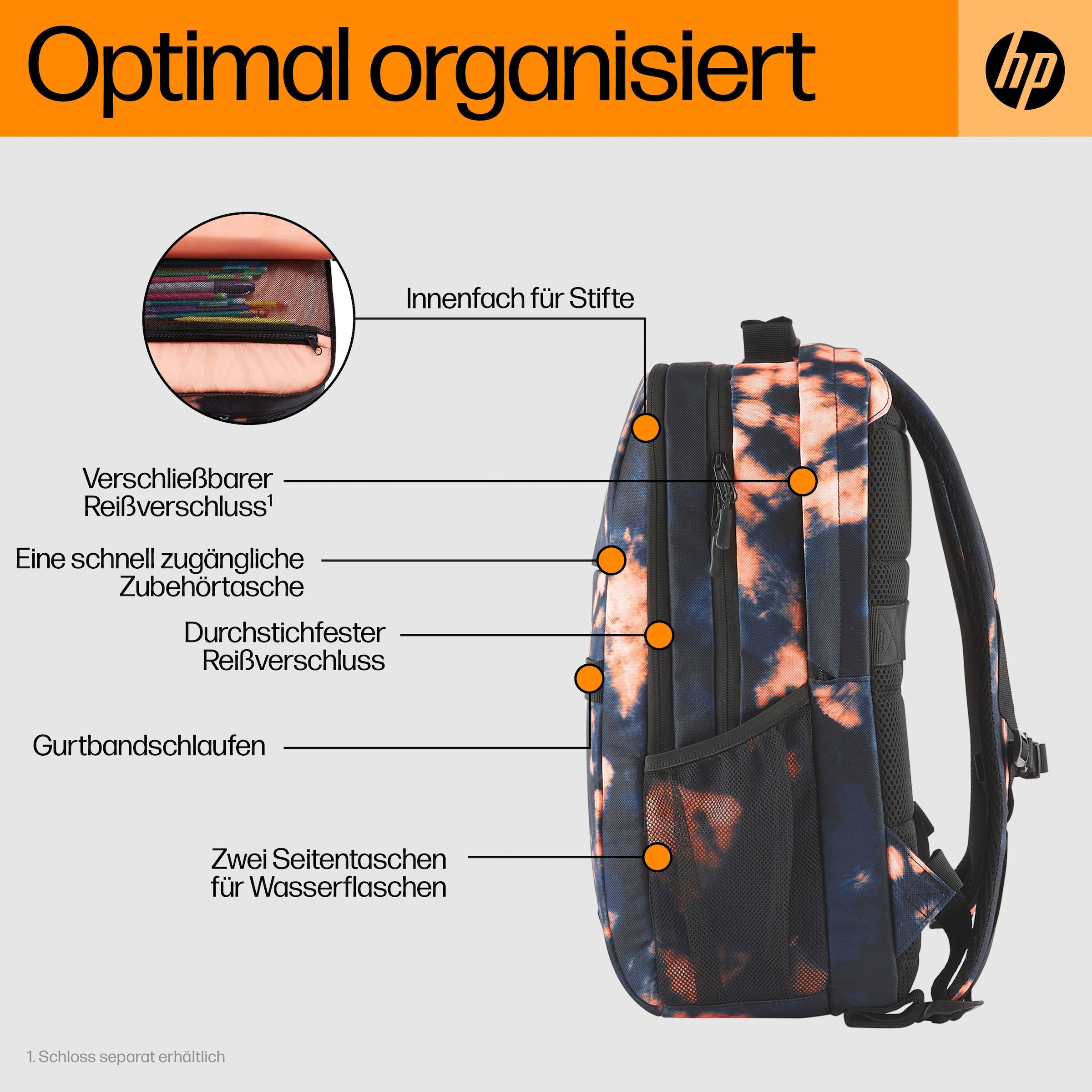 HP Notebook-Rucksack »Campus XL (Tie Dye)«
