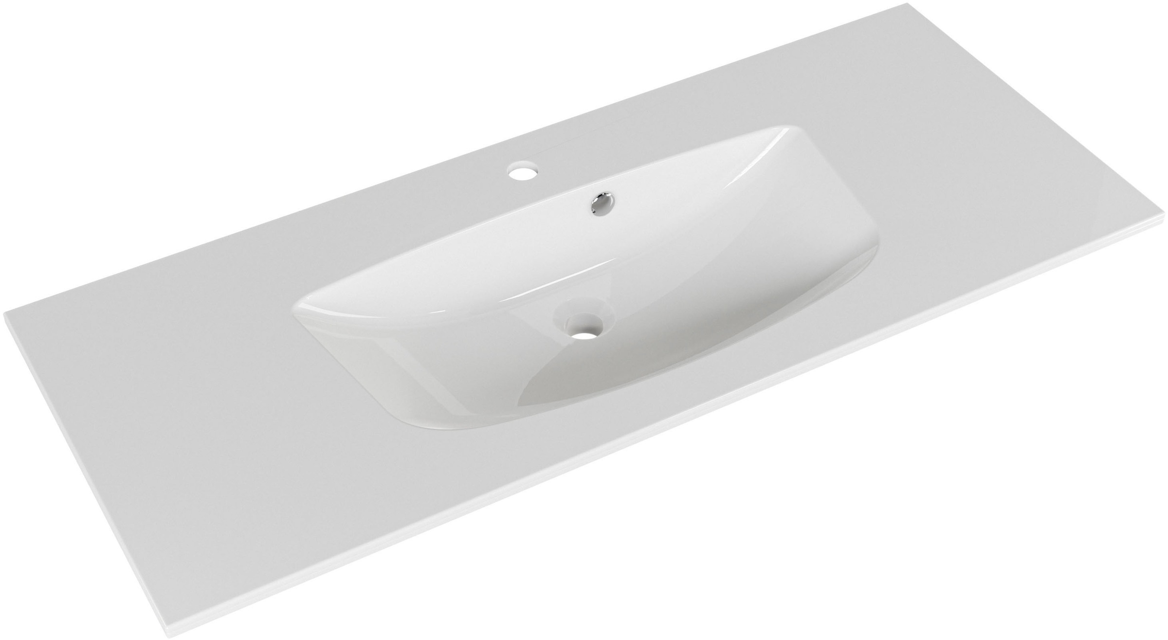 Saphir Waschtisch »Serie 6025 Mineralmarmor-Waschtisch mit Unterschrank, 117 cm breit«, Waschplatz mit 2 Schubladen, hängend, verschiedene Ausführungen