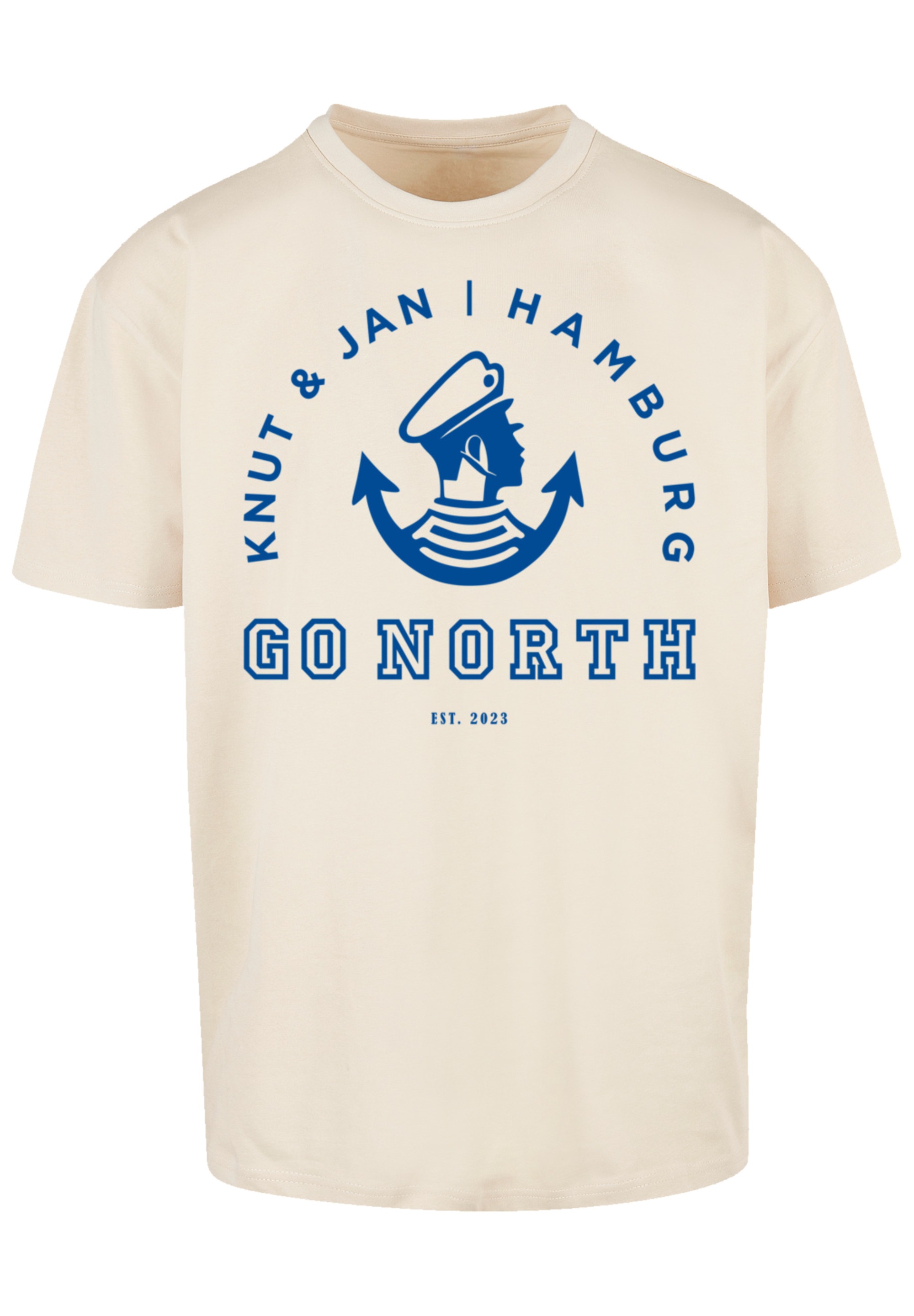 F4NT4STIC T-Shirt »Go North Knut Jan Hamburg Knut Jan Hamburg«, Print