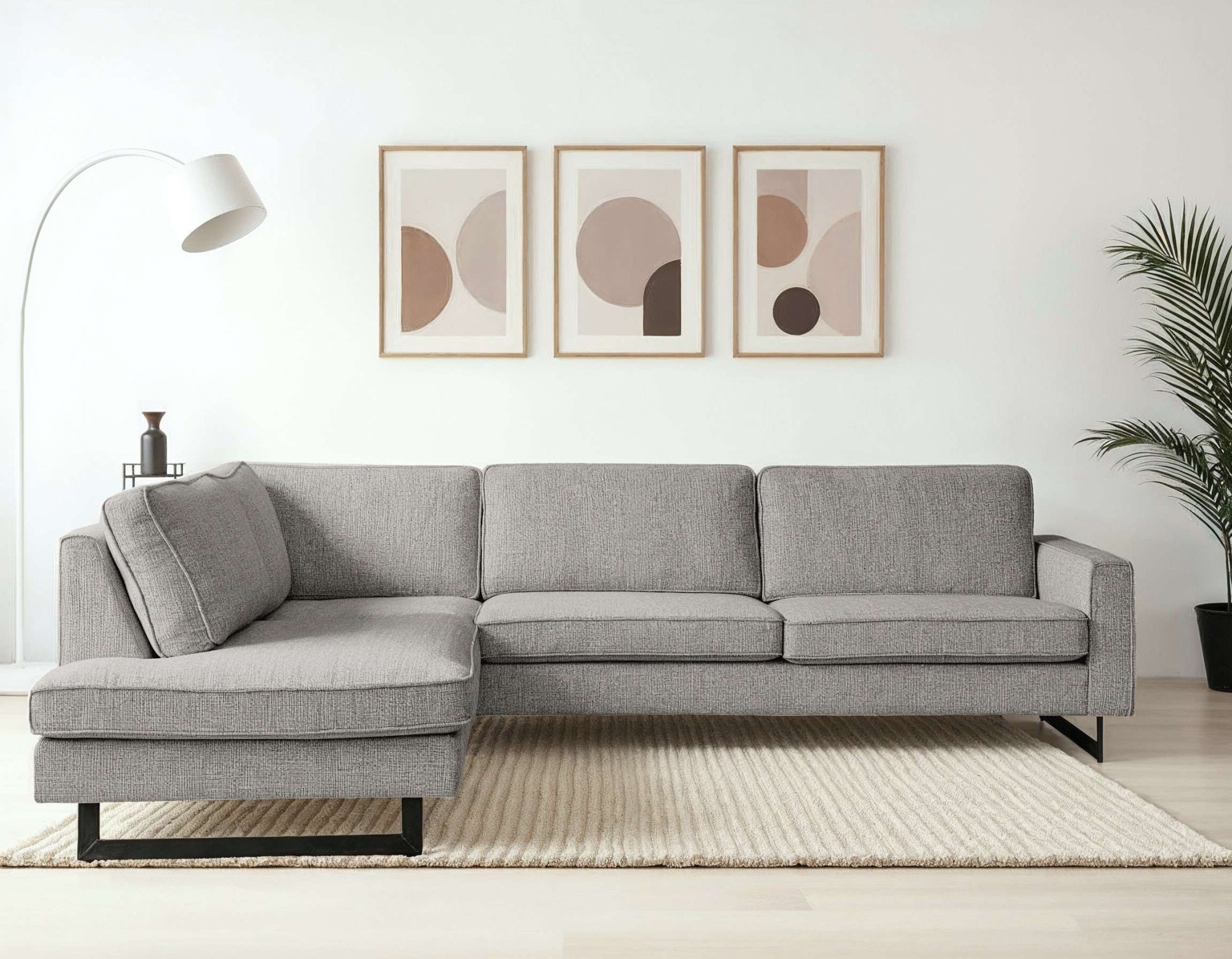 Home affaire Ecksofa "Pinto, 290 cm, Cord, Chenille, Lederoptik, Ottomane l günstig online kaufen