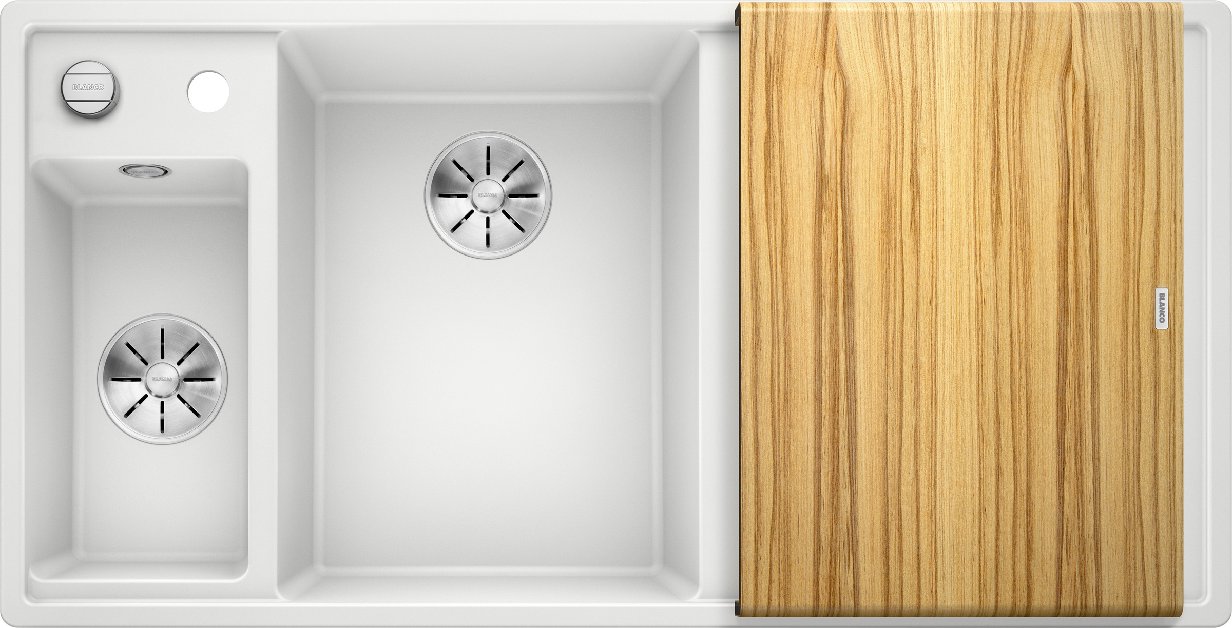 Thumbnail - Blanco Granitspüle "AXIA III 6 S" 1 Stk. tlg. inklusive Esche-Compound-Brückenschneidebrett und Multifunktionsschale