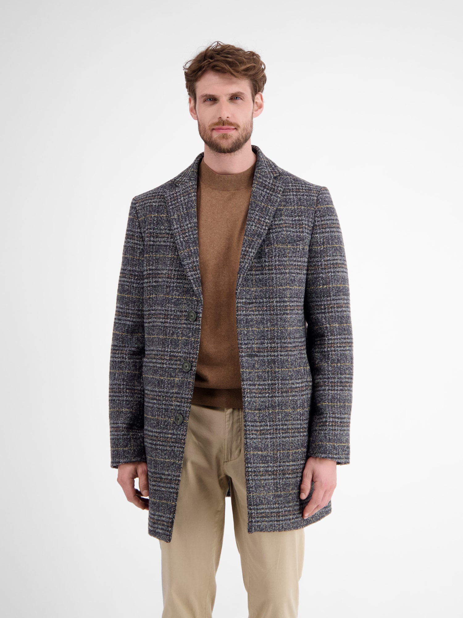 LERROS Wollmantel "LERROS Herren-Mantel, kariert" günstig online kaufen