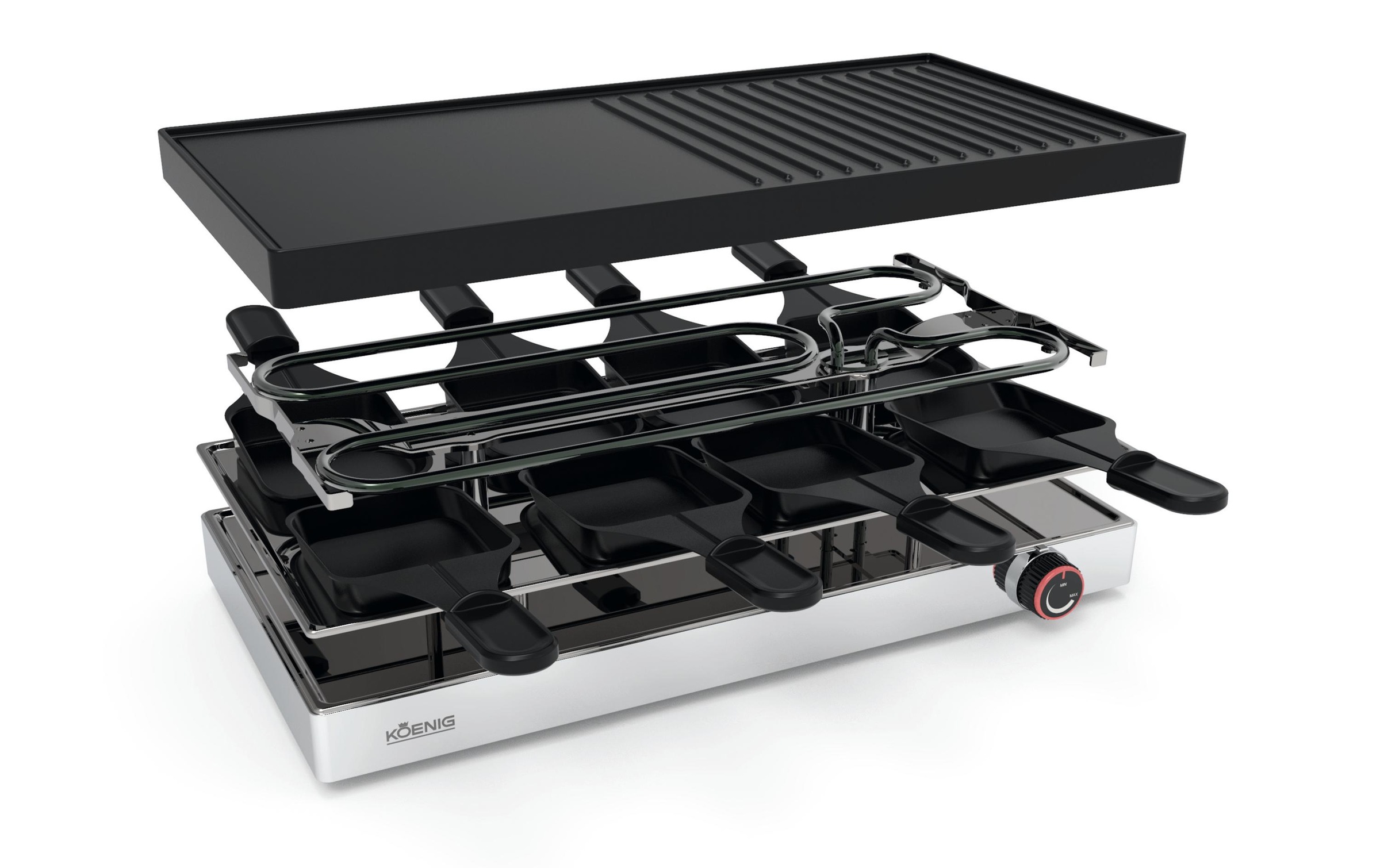 KOENIG Raclette »Elegance 8 Pers« 8 Stk. Raclettepfännchen 1.200 W