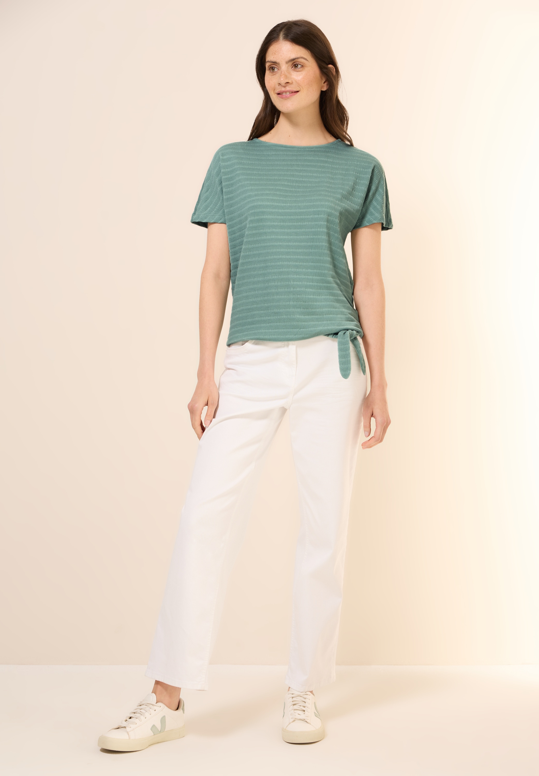 Cecil T-Shirt, mit Knoten am Saum