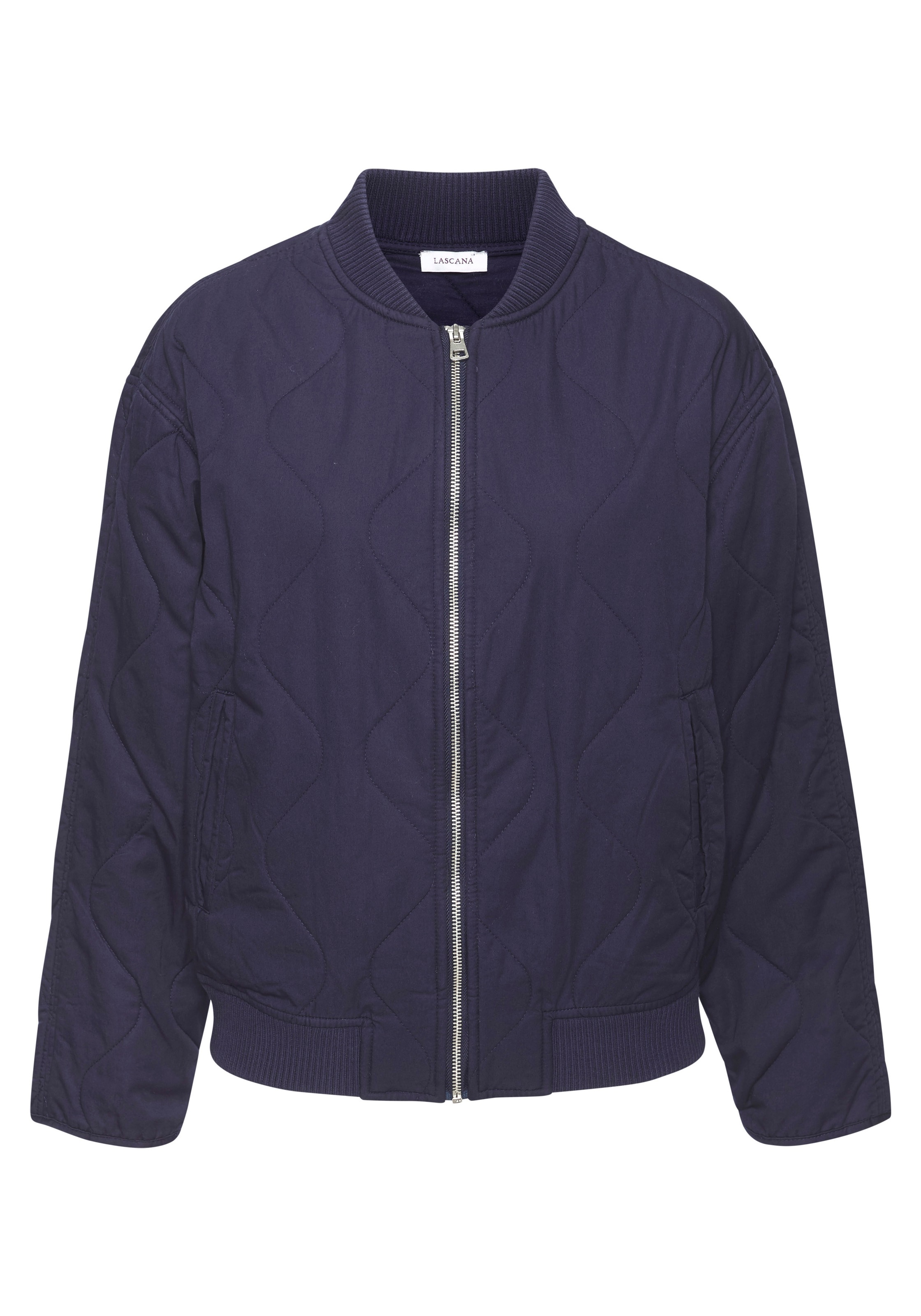 LASCANA Steppjacke, in leicht verwaschener Optik mit Taschen, Bomber-Design günstig online kaufen