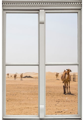 queence Wandsticker »Wüste su Kamelen«