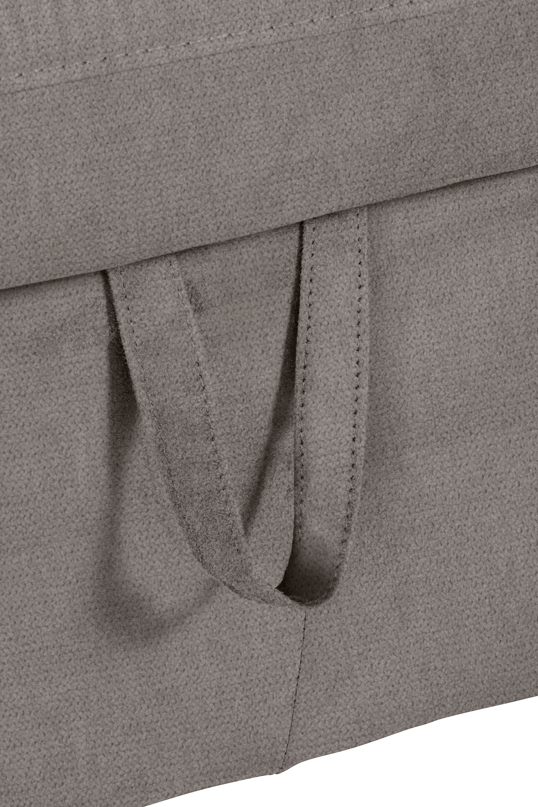 COTTA Ecksofa »Lola L-Form mit Kopfteilfunktion & Hocker«, (Set, mit Hocker), wahlweise mit Bettfunktion, Bettkasten & Armteilverstellung