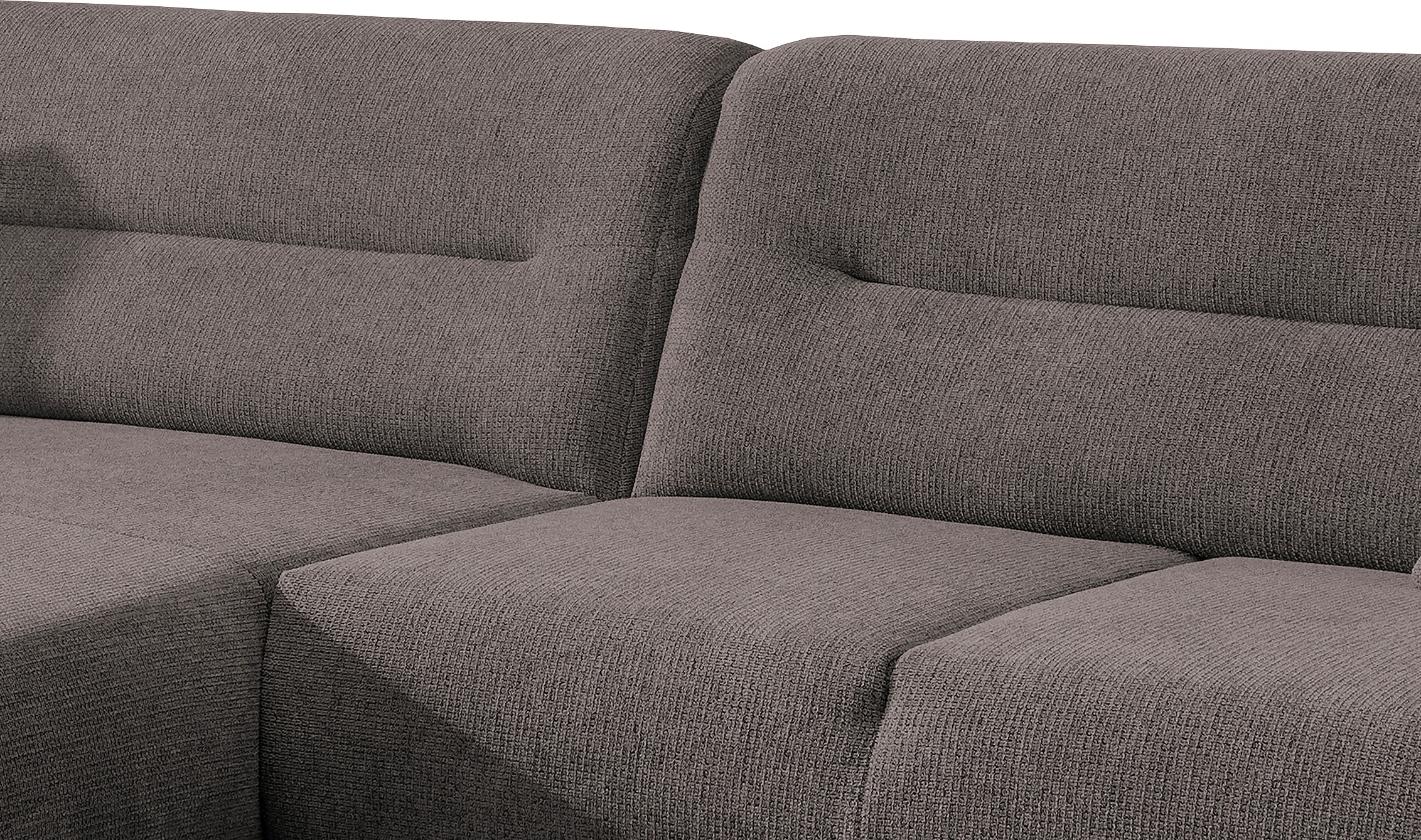 INOSIGN Ecksofa »Drago, elegant und zeitlos, komfortabel, Holzfuß, L-Form«, frei im Raum stellbar, inkl. 2 Zierkissen