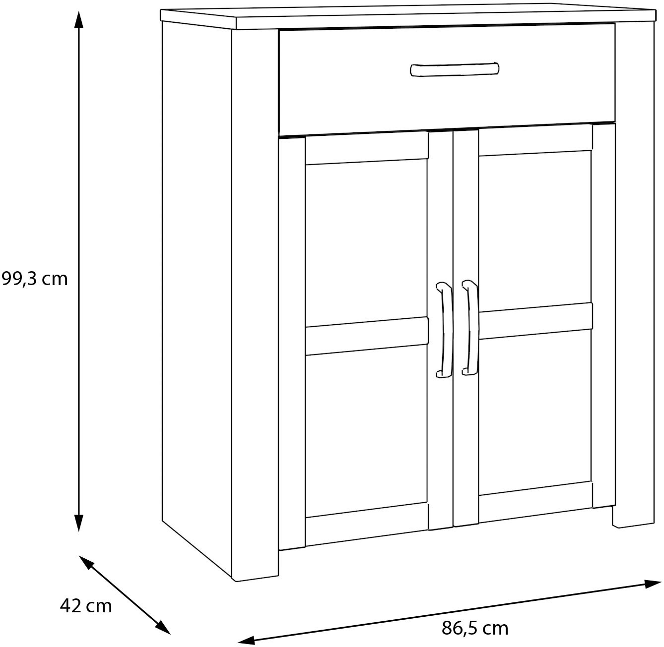 FORTE Schuhkommode »Bohol Schuhschrank, Soft Close, 12 Paar Schuhe« B/H/T 86,4/99,3/42 cm,
