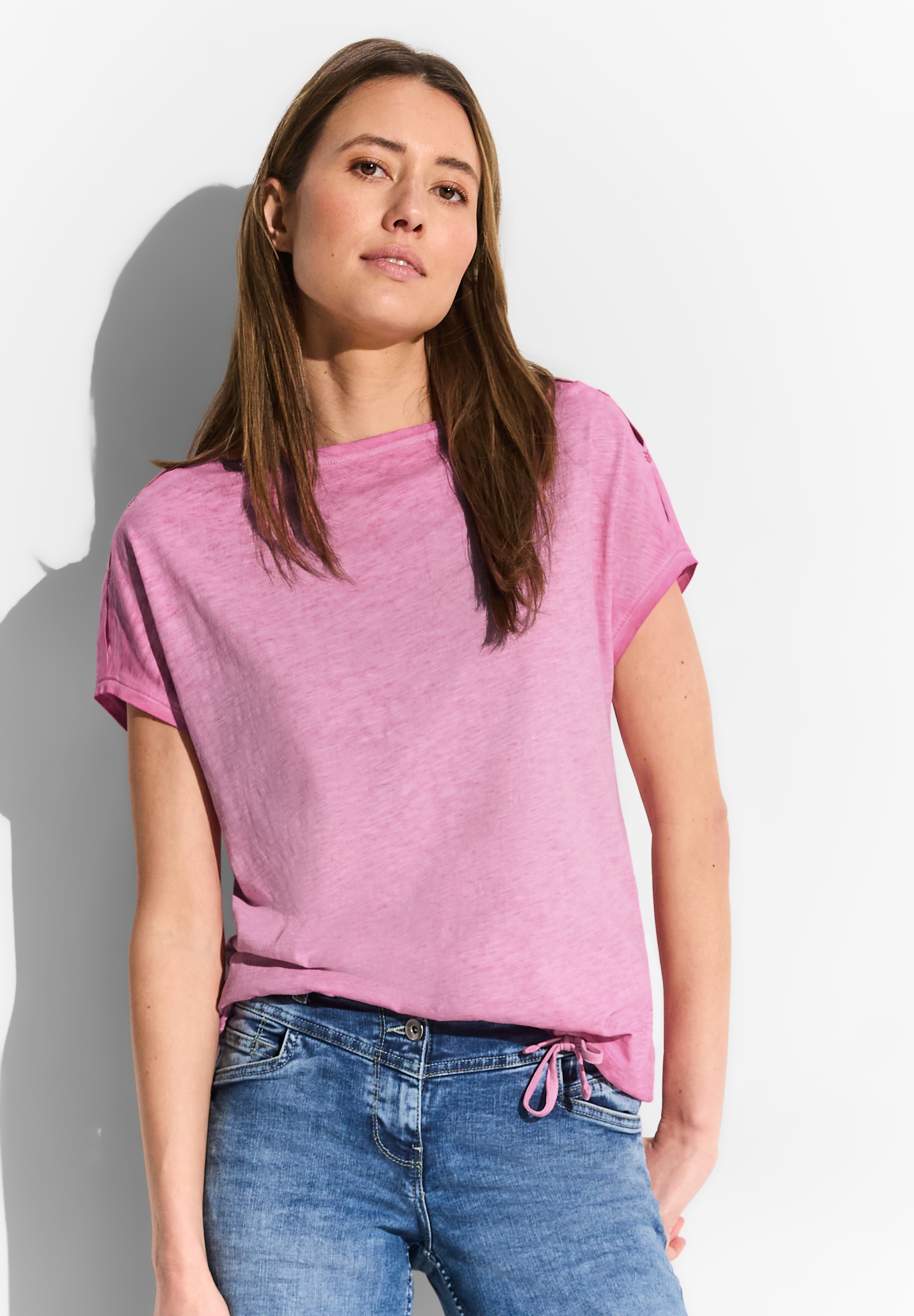 Cecil T-Shirt, mit Knotendetail günstig online kaufen